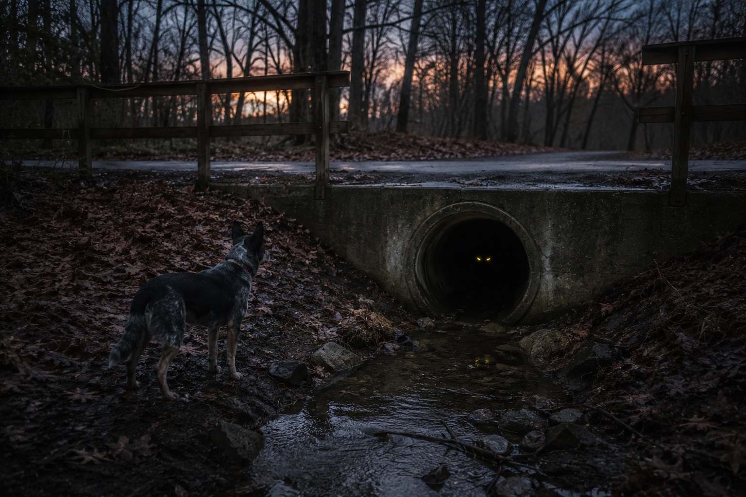 Editorial recreation of the Why Do People Report Yellow Eyes Near Culverts? story, image 3.