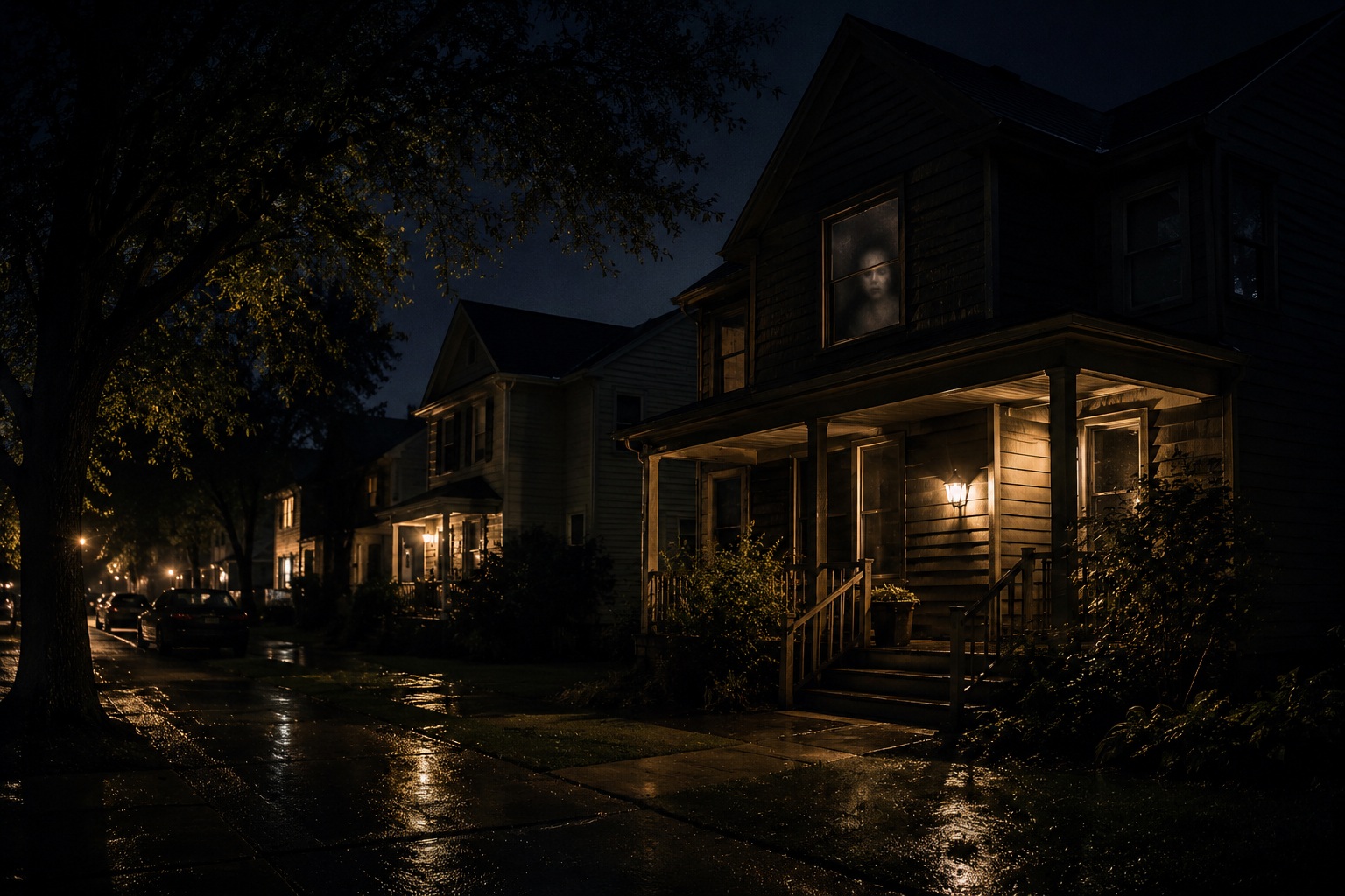 Editorial recreation of the Why Do People See Faces In Dark Windows At Night? story, image 2.