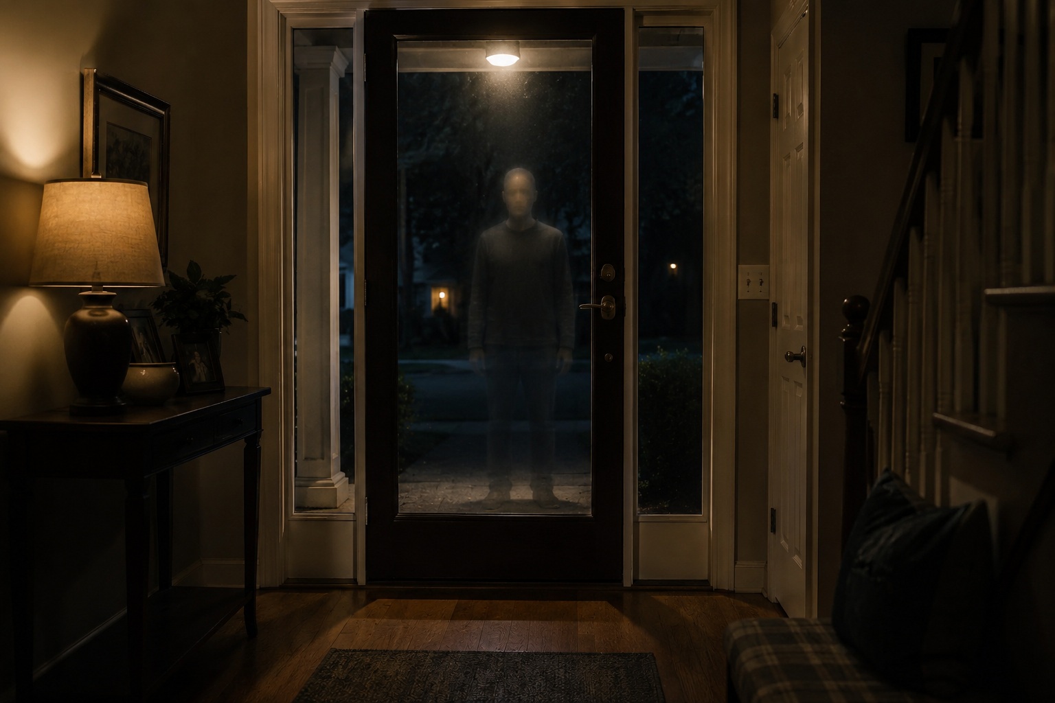 Editorial recreation of the Why Do People See Faces In Doorbell Cameras At Night? story, image 2.
