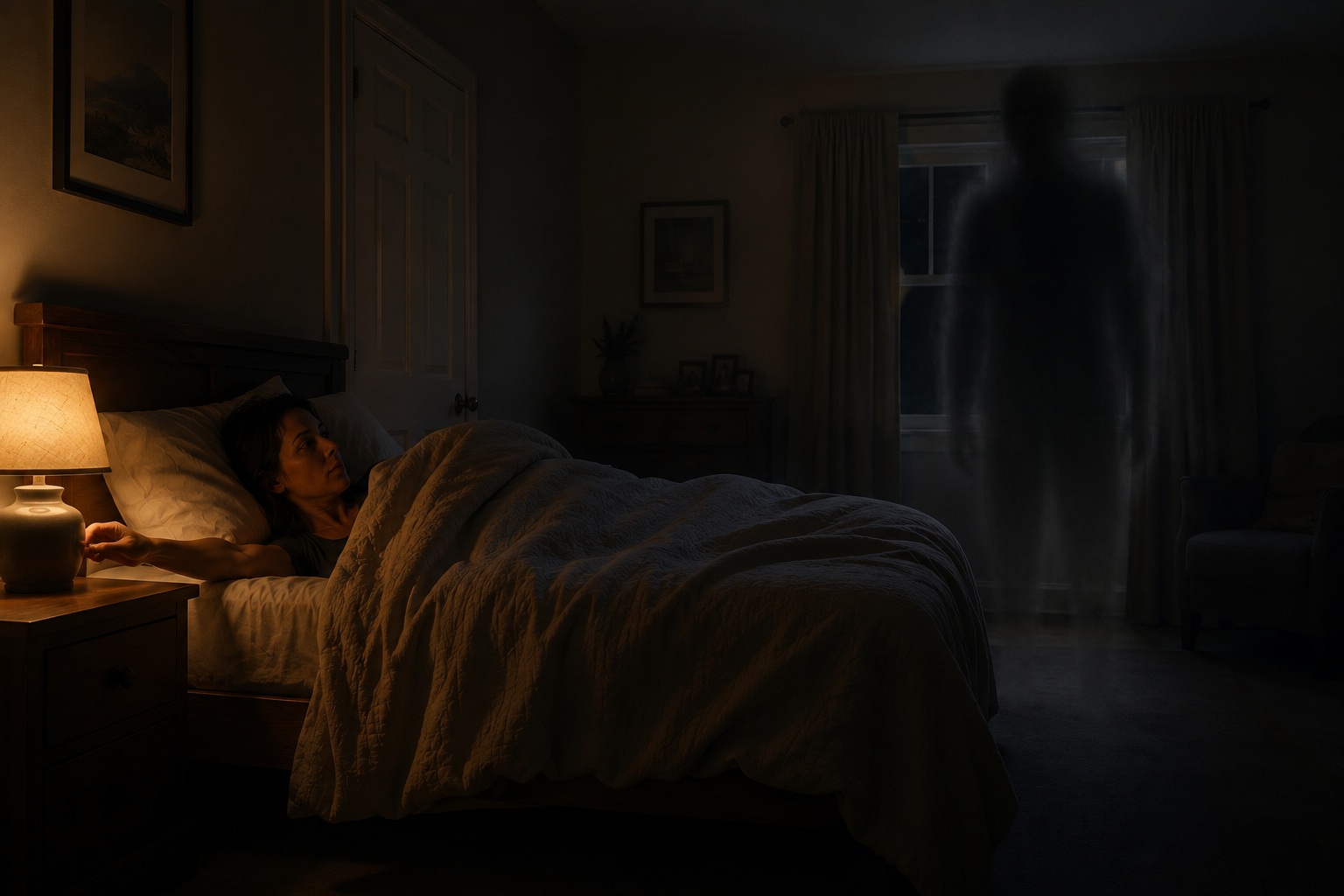 Editorial recreation of the Why Do People See Figures At Foot Of The Bed? story, image 2.