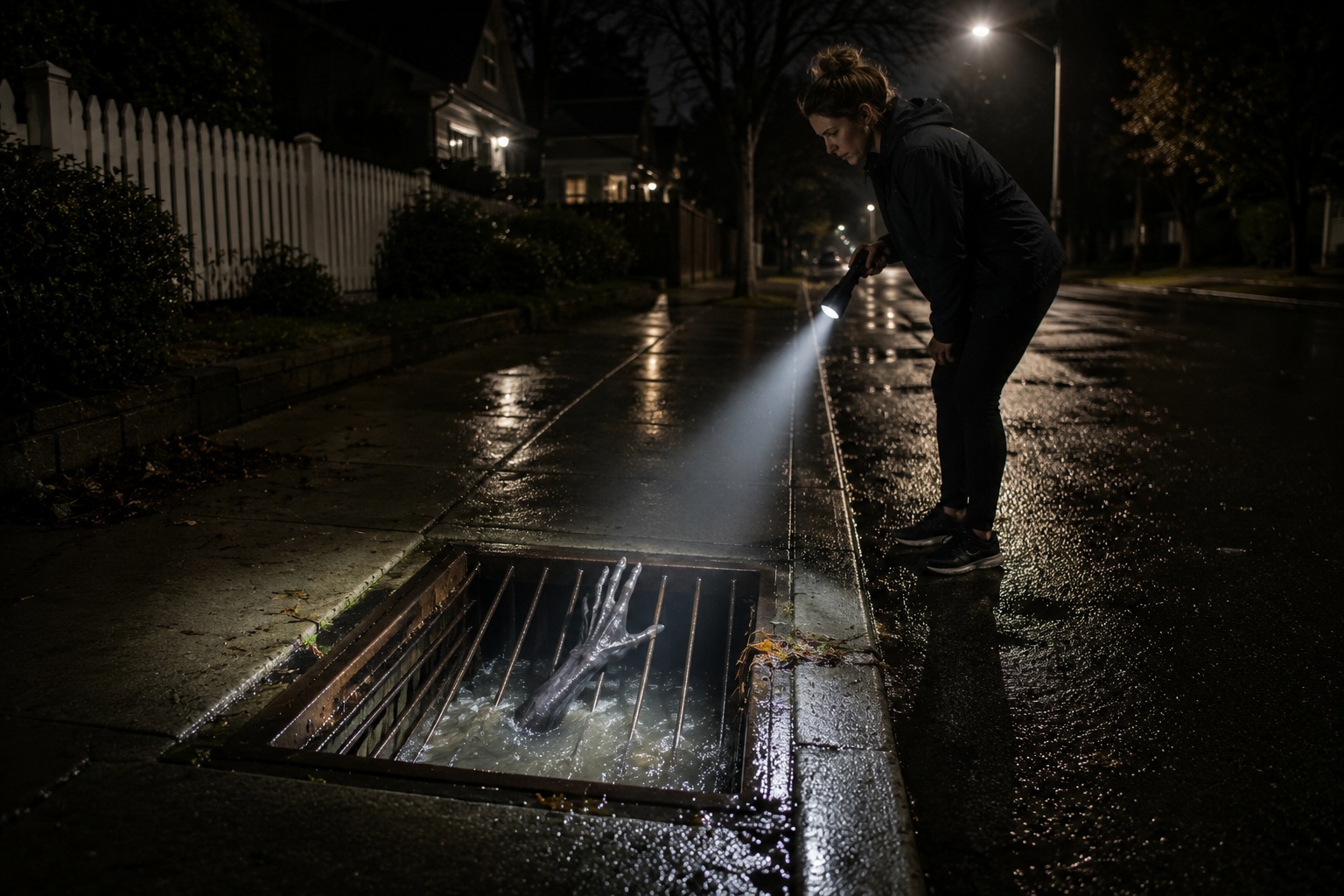 Editorial recreation of the Why Do River Creature Stories Start Near Storm Drains? story, image 3.