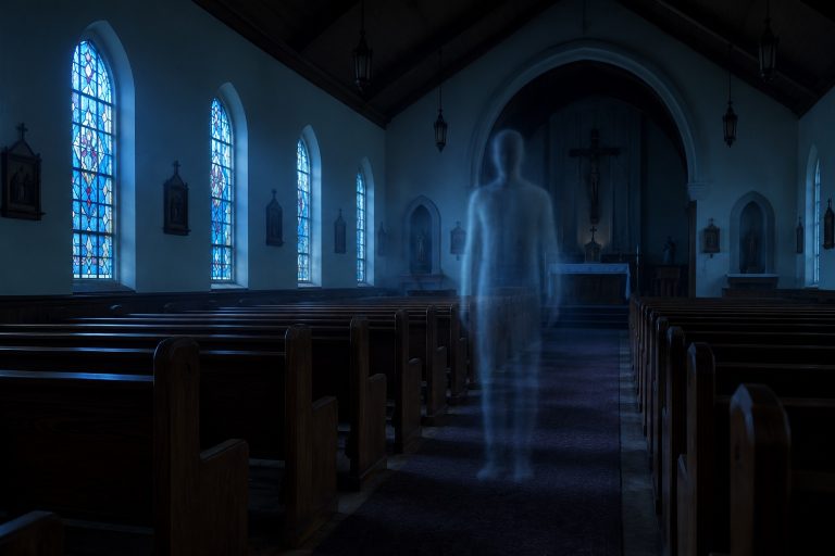 Editorial recreation of the Why Do Security Cameras Catch Shadows In Empty Churches? story, image 1.