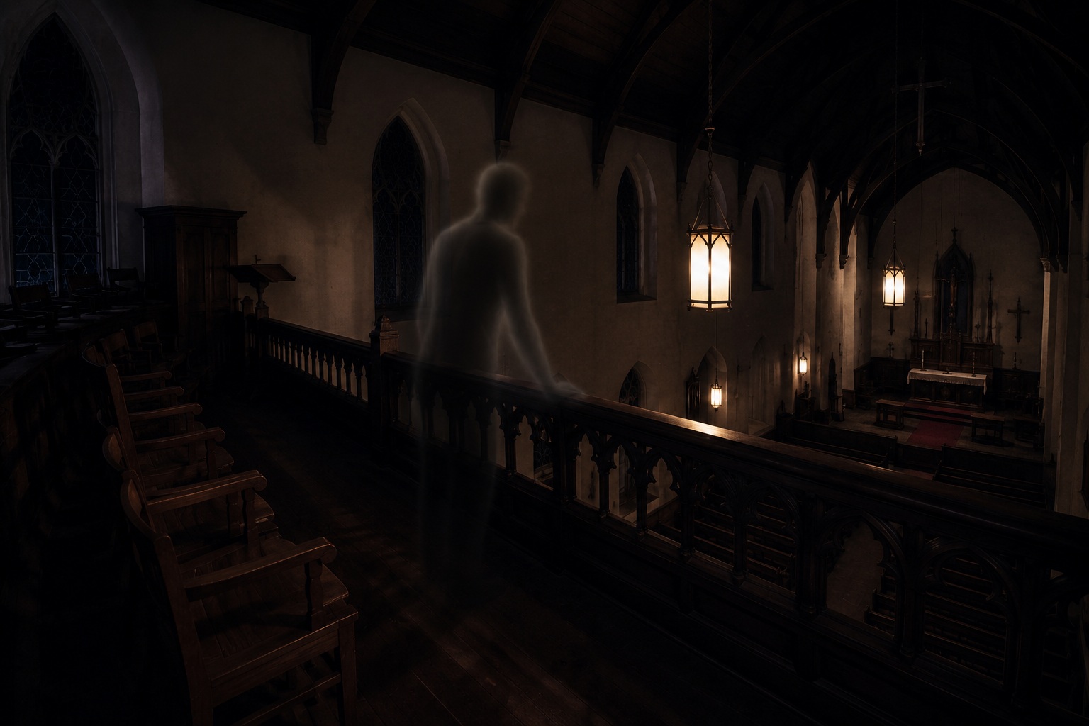 Editorial recreation of the Why Do Security Cameras Catch Shadows In Empty Churches? story, image 3.