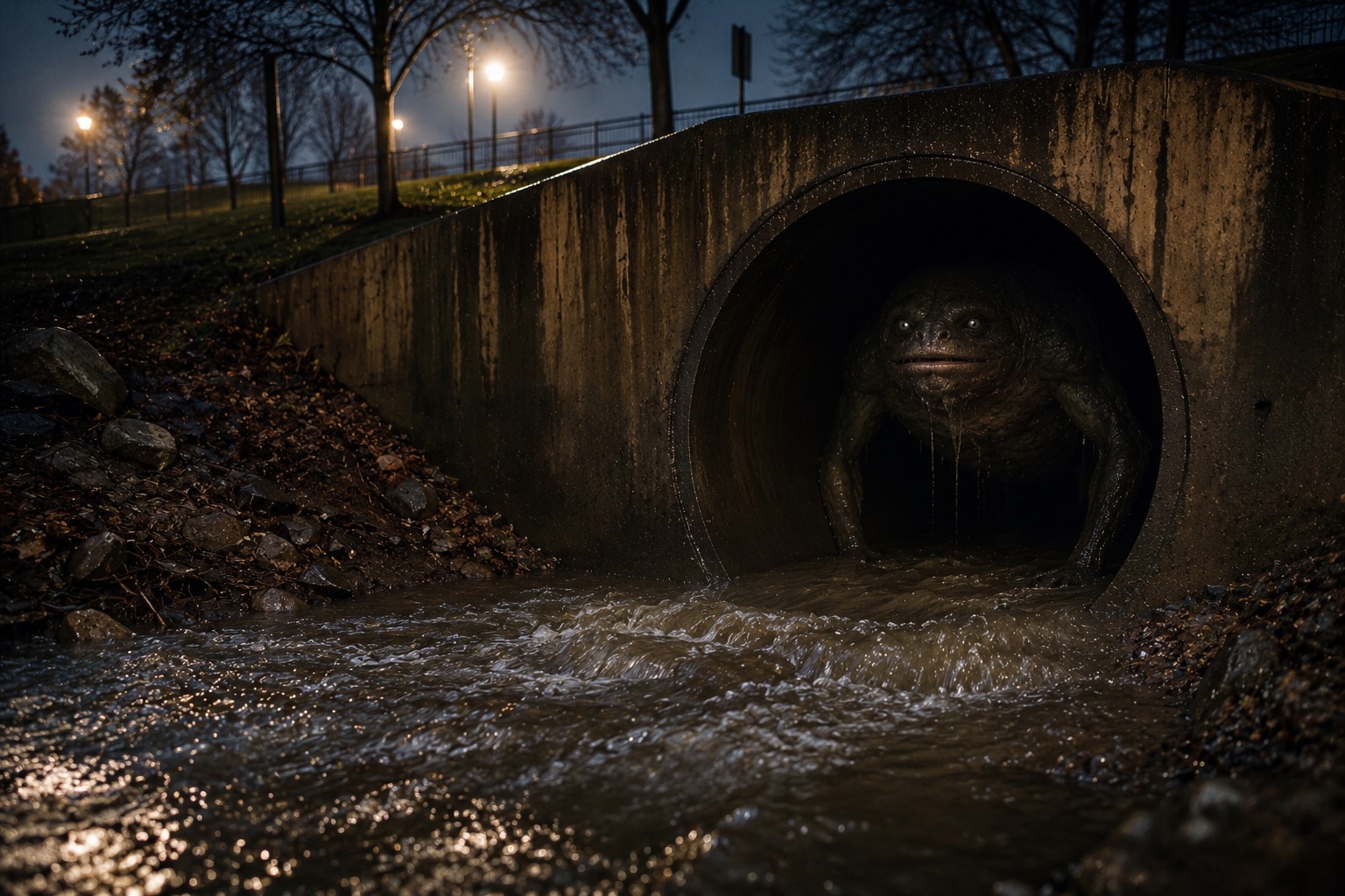 Editorial recreation of the Why Do Sewer Monster Stories Start After Heavy Rain? story, image 3.