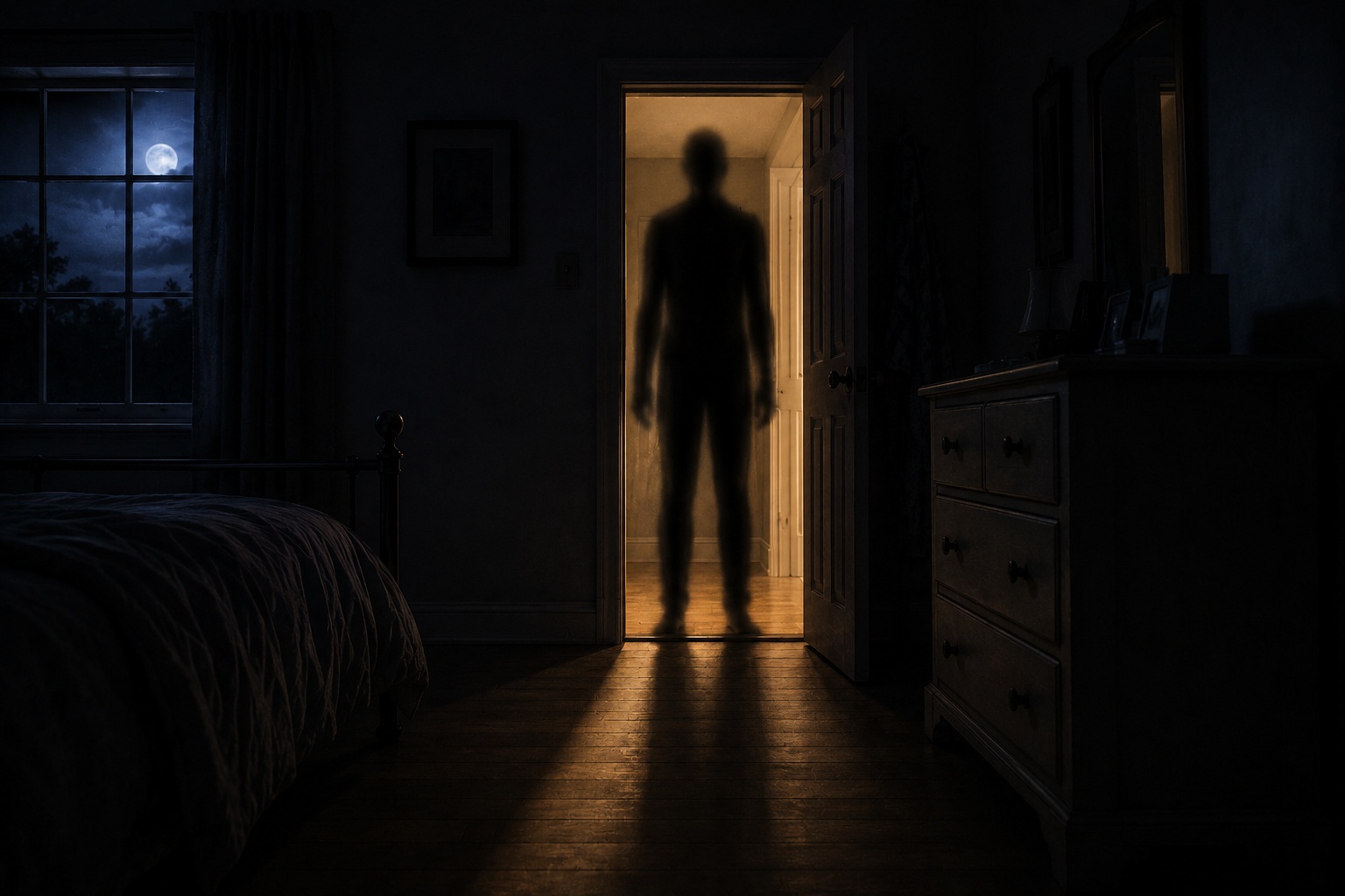 Editorial recreation of the Why Do Shadow Figures Stand At Bedroom Doors? story, image 4.