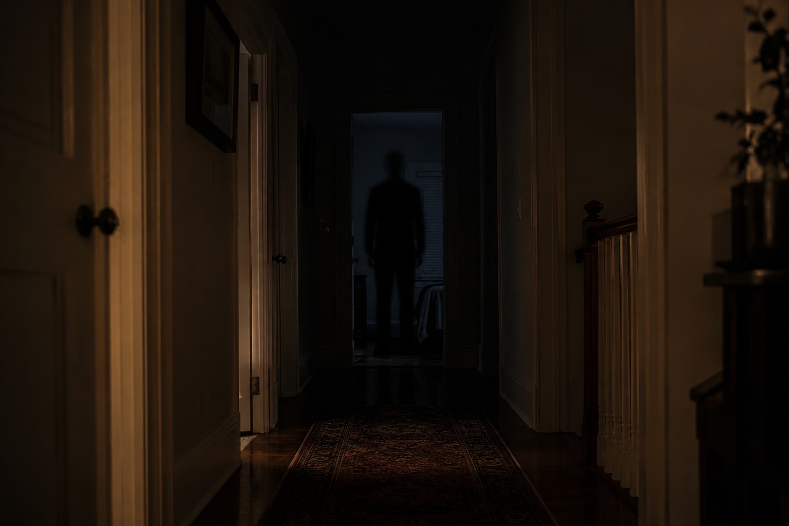 Editorial recreation of the Why Do Shadow Figures Stand In Doorways? story, image 1.