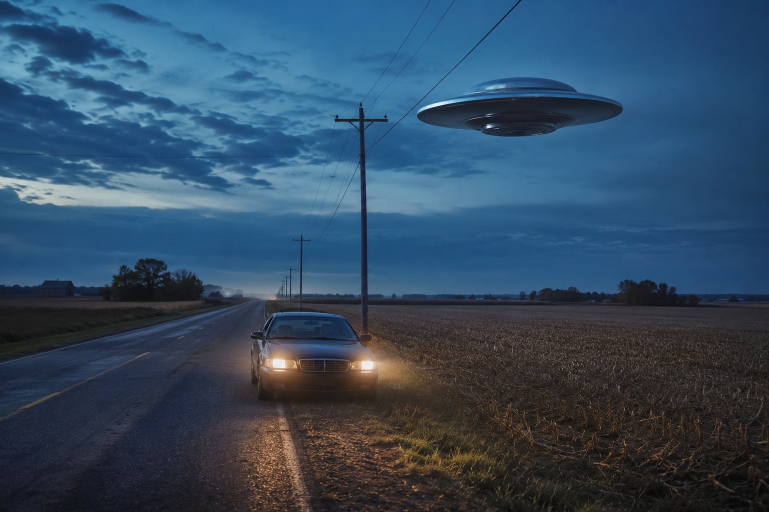 Editorial recreation of the Why Do UFO Reports Mention Time Missing After A Bright Flash? story, image 1.