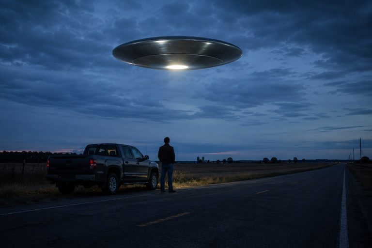 Editorial recreation of the Why Do UFO Witnesses Describe Missing Time After Bright Lights? story, image 1.