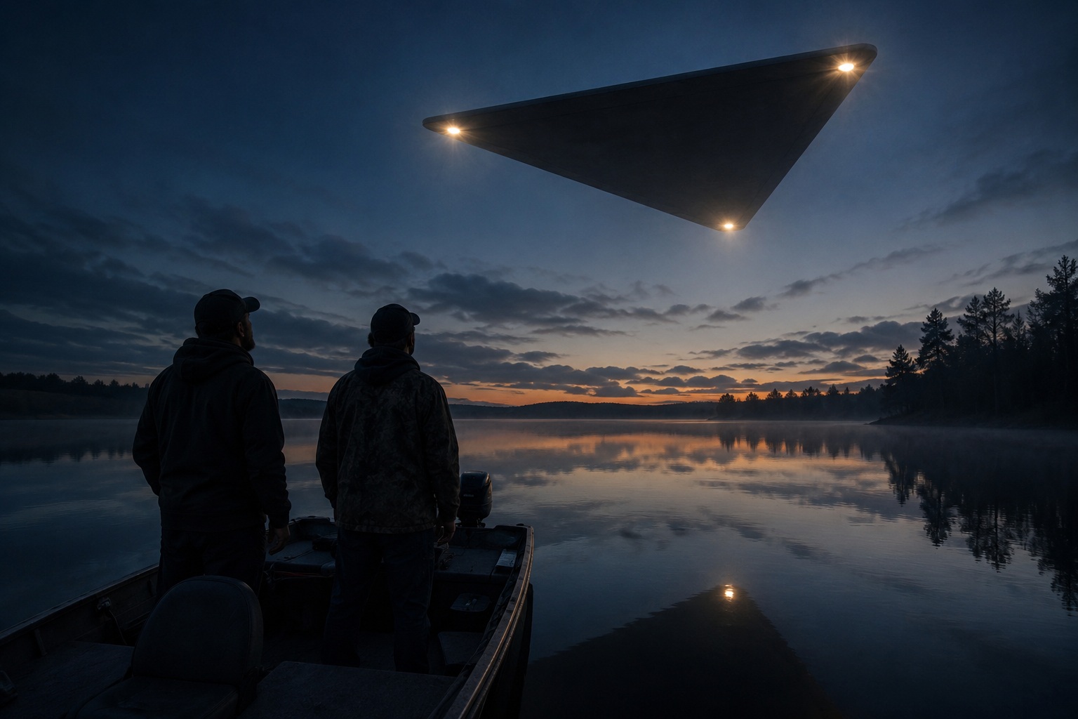 Editorial recreation of the Why Do UFO Witnesses Describe Objects Hovering Over Water? story, image 2.