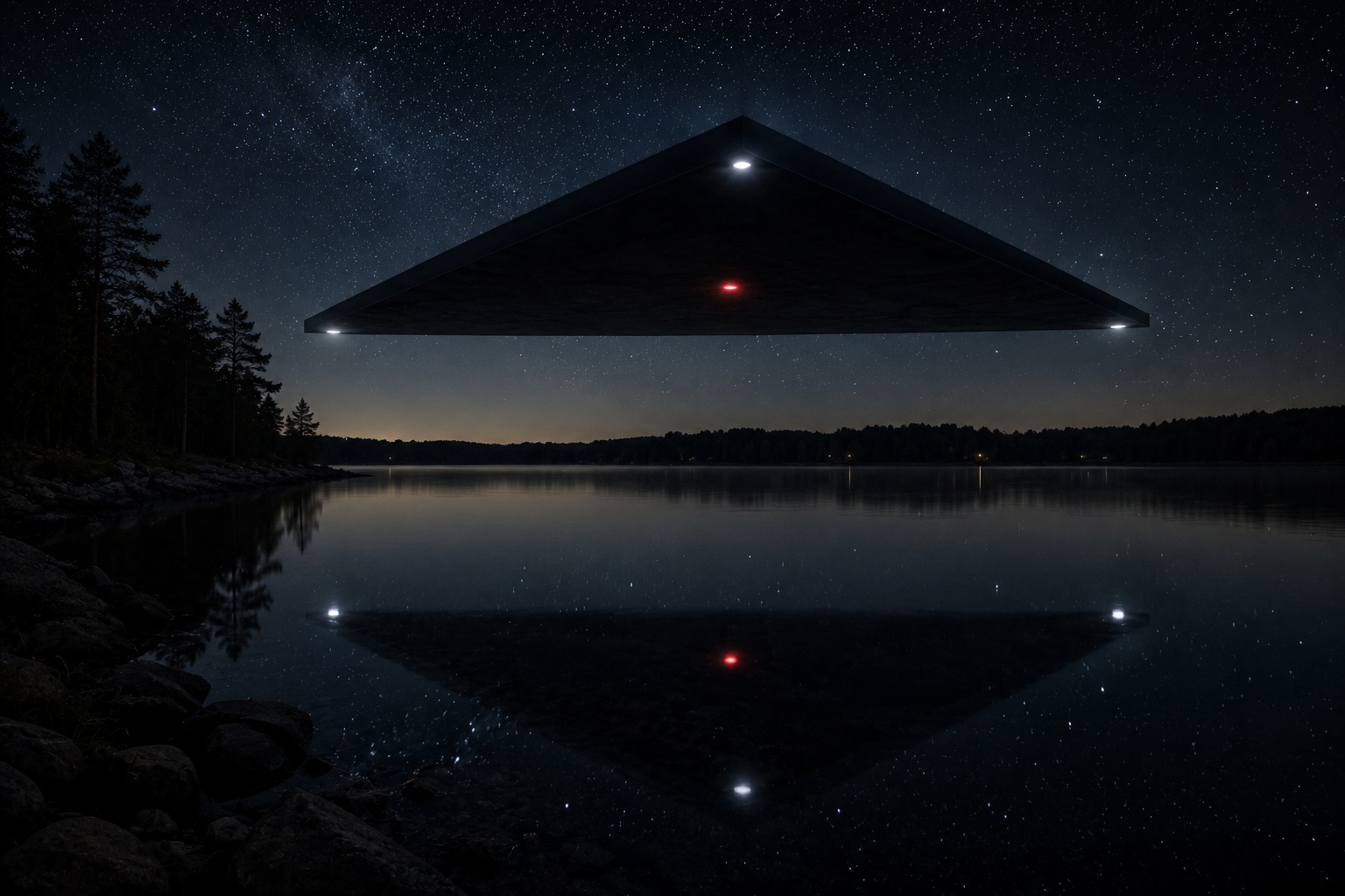 Editorial recreation of the Why Do UFO Witnesses Describe Silent Triangles? story, image 2.