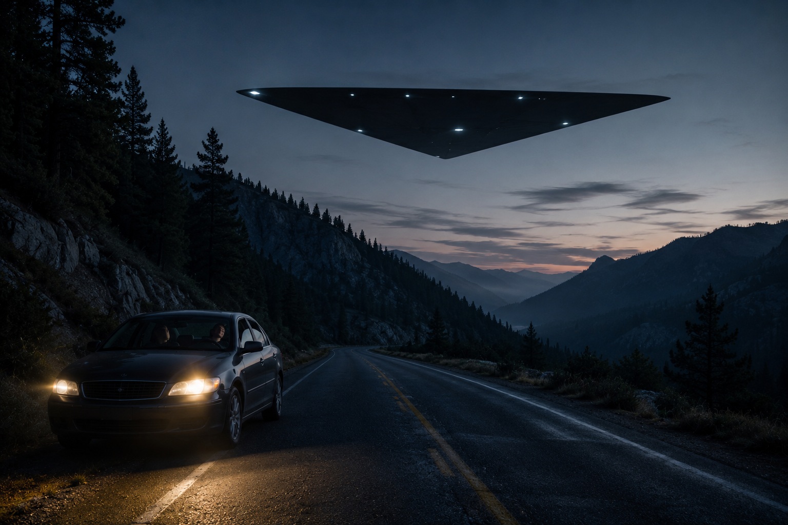 Editorial recreation of the Why Do UFO Witnesses Report Car Engines Dying On Empty Roads? story, image 2.