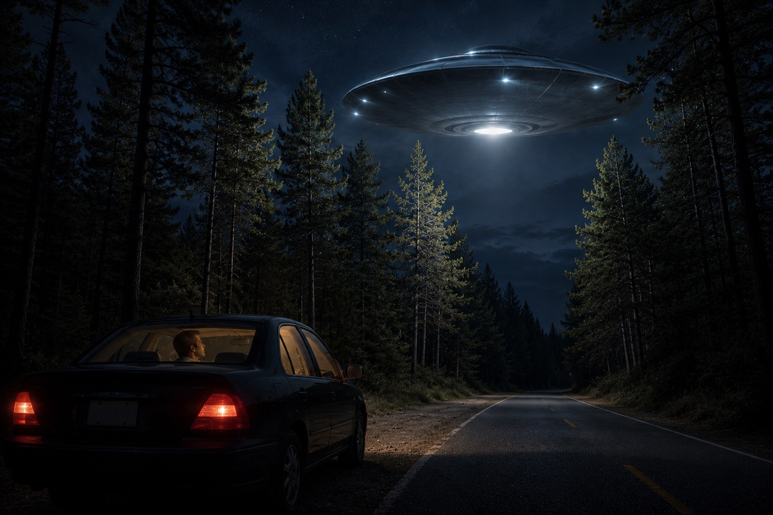 Editorial recreation of the Why Do UFO Witnesses Report Car Engines Dying On Empty Roads? story, image 4.