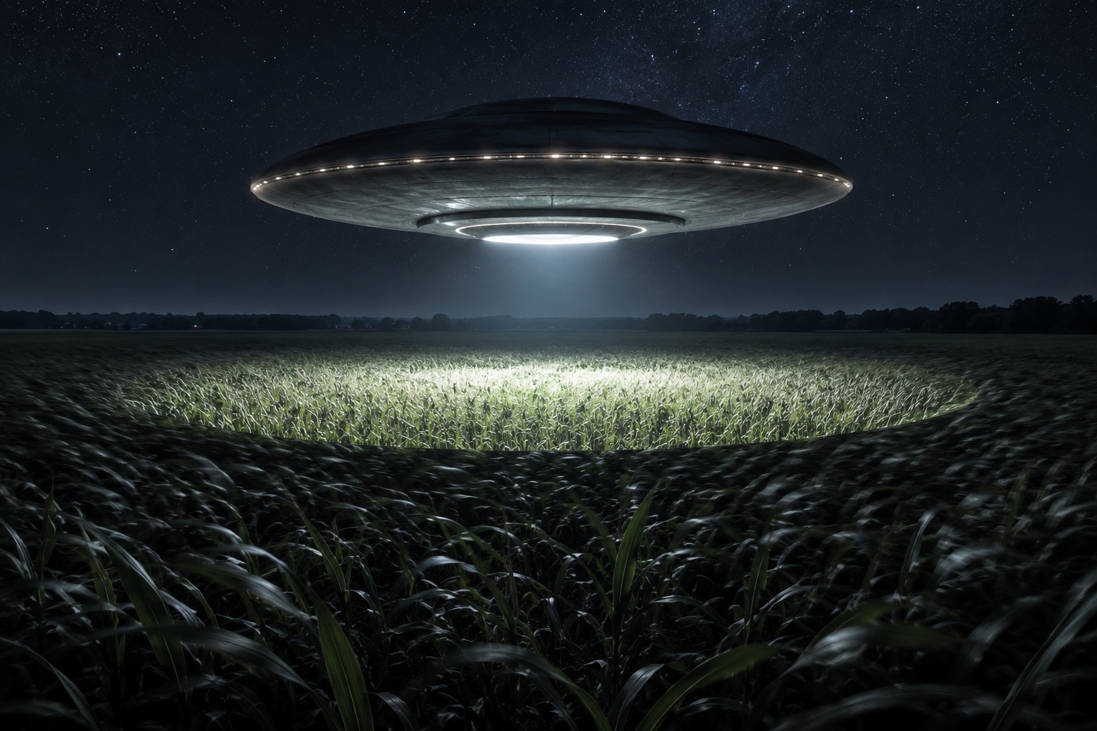 Editorial recreation of the Why Do UFO Witnesses See Saucers Above Cornfields? story, image 2.