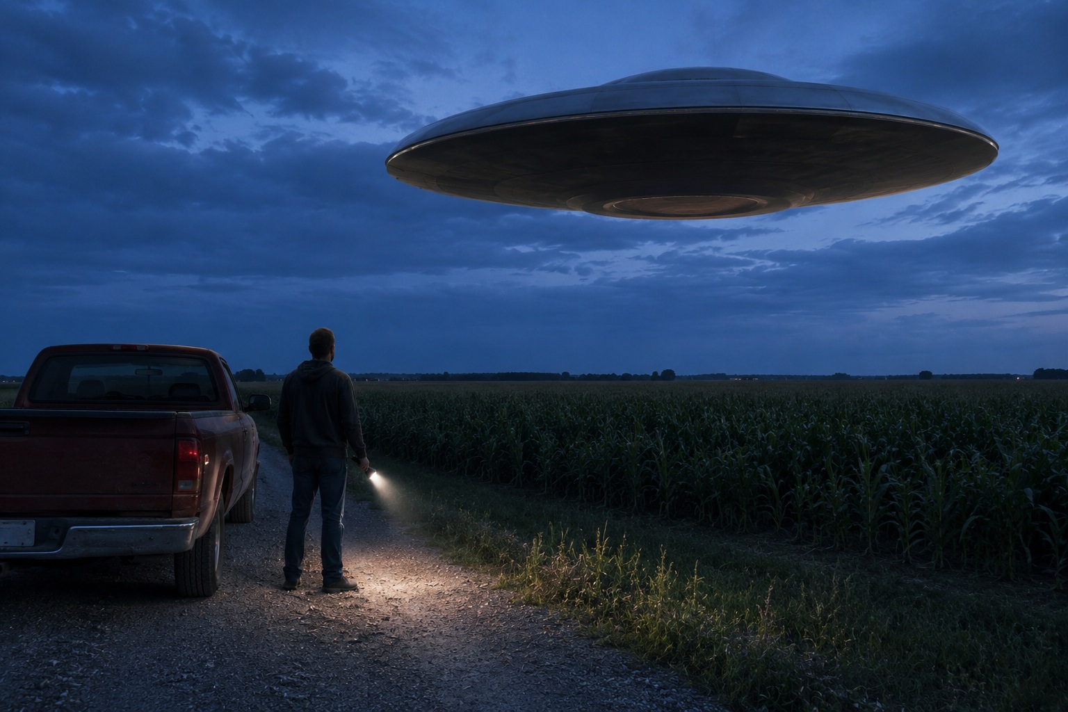 Editorial recreation of the Why Do UFO Witnesses See Saucers Above Cornfields? story, image 3.