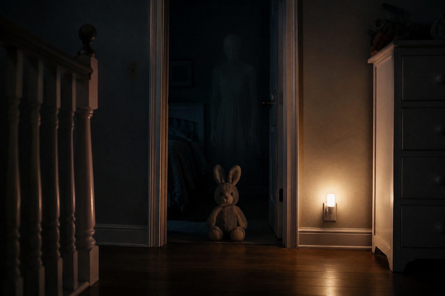 Editorial recreation of the How Can A Ghost Story Begin With Toys In Doorways? story, image 1.
