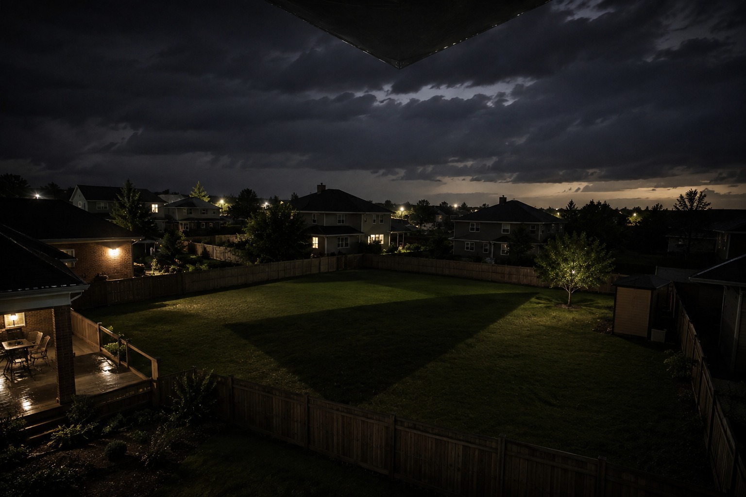 Editorial recreation for What Casts A Silent Shadow Across The Backyard?, image 1.