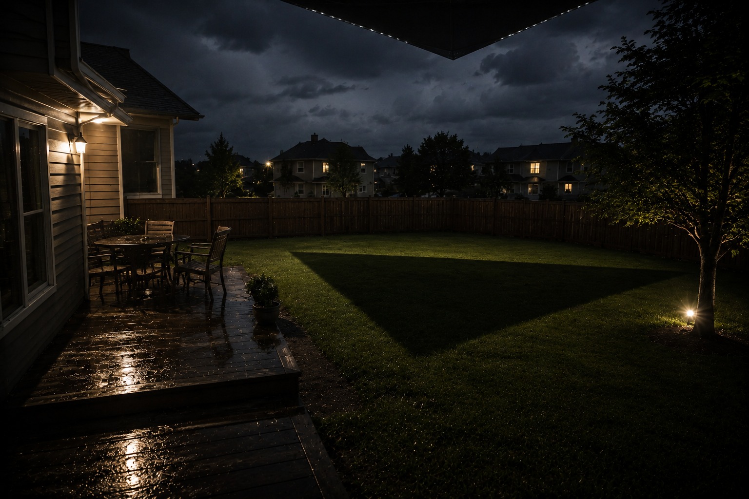 Editorial recreation for What Casts A Silent Shadow Across The Backyard?, image 2.