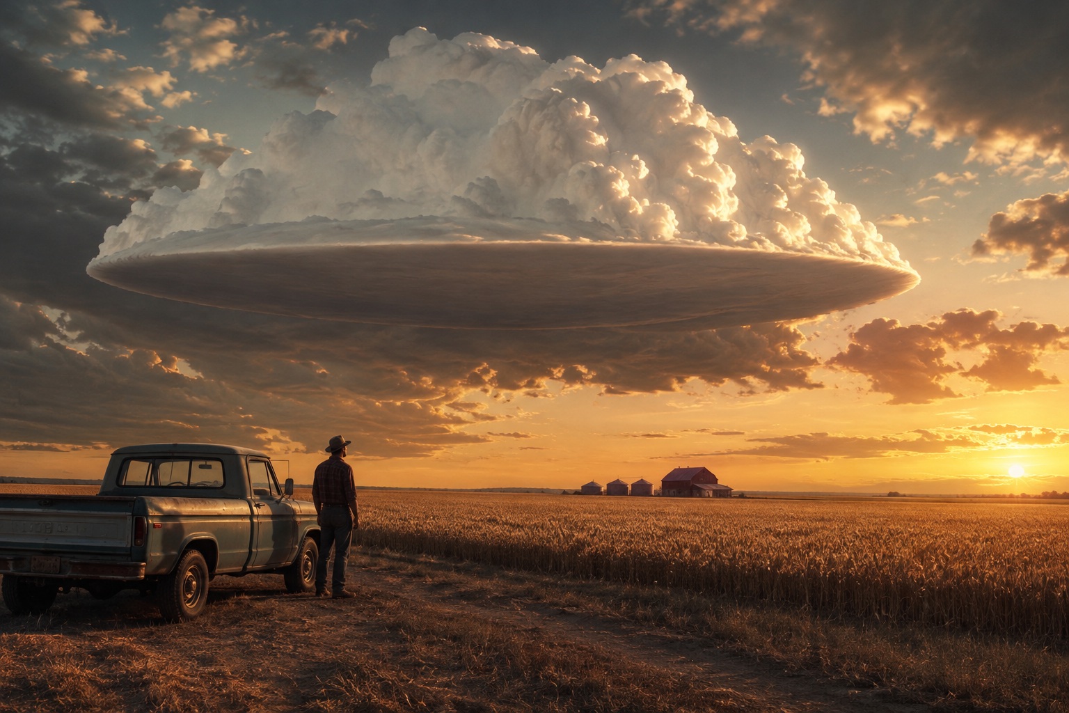 Editorial recreation of the What Is Flat-Bottom Cloud In UFO Sightings? story, image 1.