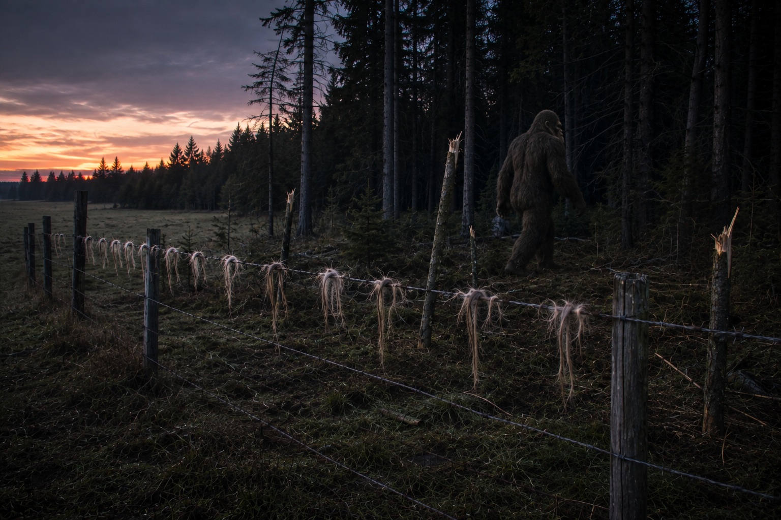 Editorial recreation of the What Kind Of Creature Leaves Deer Hair Wrapped Around Fence Wire? story, image 4.