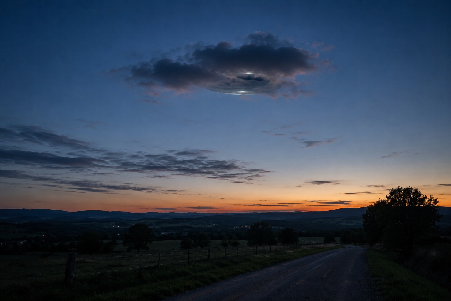 Editorial recreation for What Makes A Disc UFO Vanish Behind A Single Cloud?, image 1.