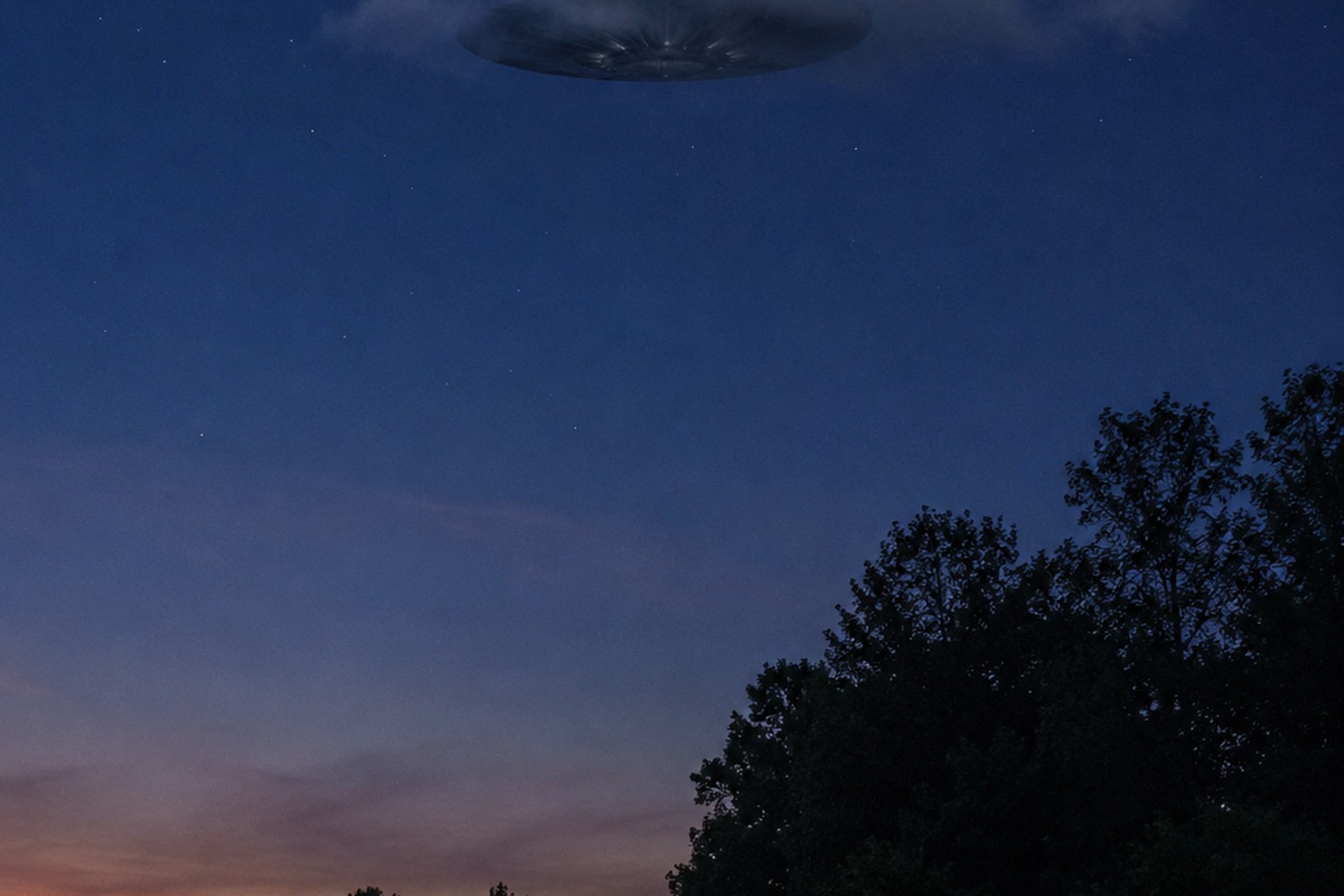 Editorial recreation for What Makes A Disc UFO Vanish Behind A Single Cloud?.