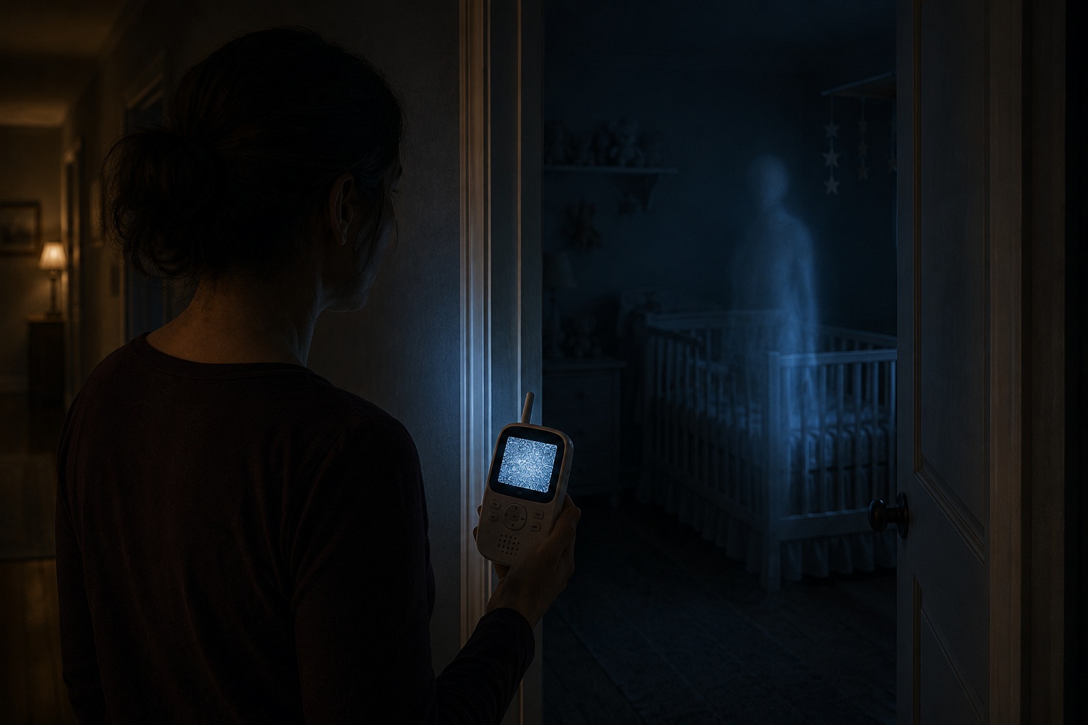 Editorial recreation of the What Makes Baby-Monitor Static Feel Like A Ghost Warning? story, image 2.