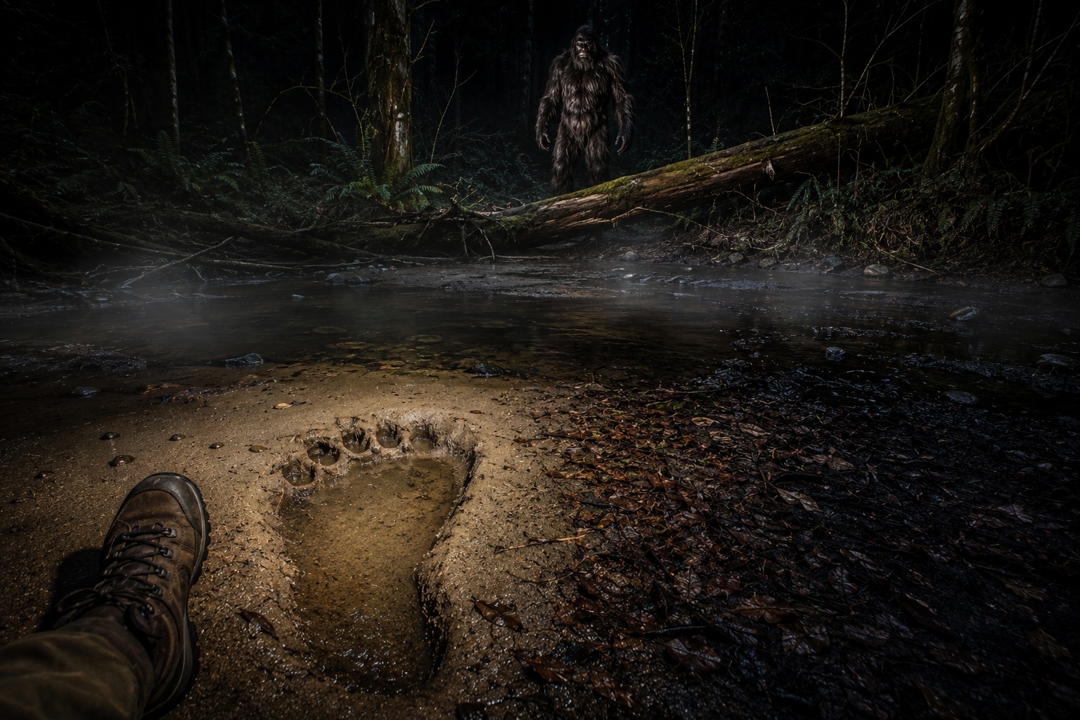Editorial recreation for Why Are Bigfoot Footprints So Hard To Find After A Sighting?, image 3.