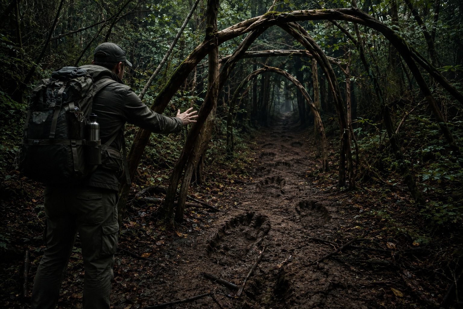 Editorial recreation of the Why Are Saplings Twisted Into Doorways In Bigfoot Reports? story, image 2.