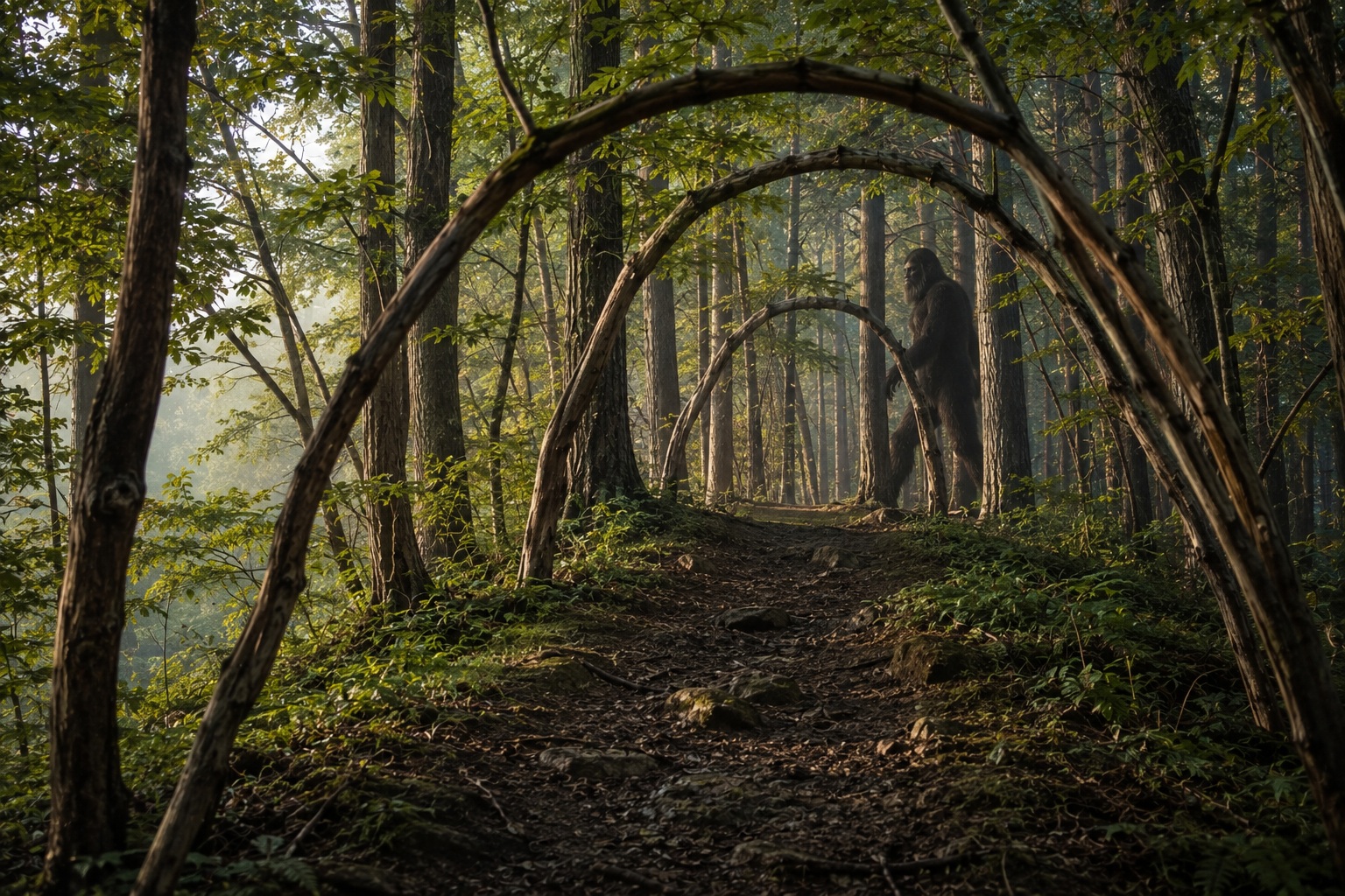 Editorial recreation of the Why Are Saplings Twisted Into Doorways In Bigfoot Reports? story, image 3.
