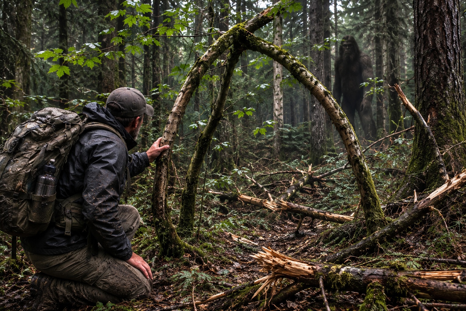Editorial recreation of the Why Are Saplings Twisted Into Doorways In Bigfoot Reports? story, image 4.