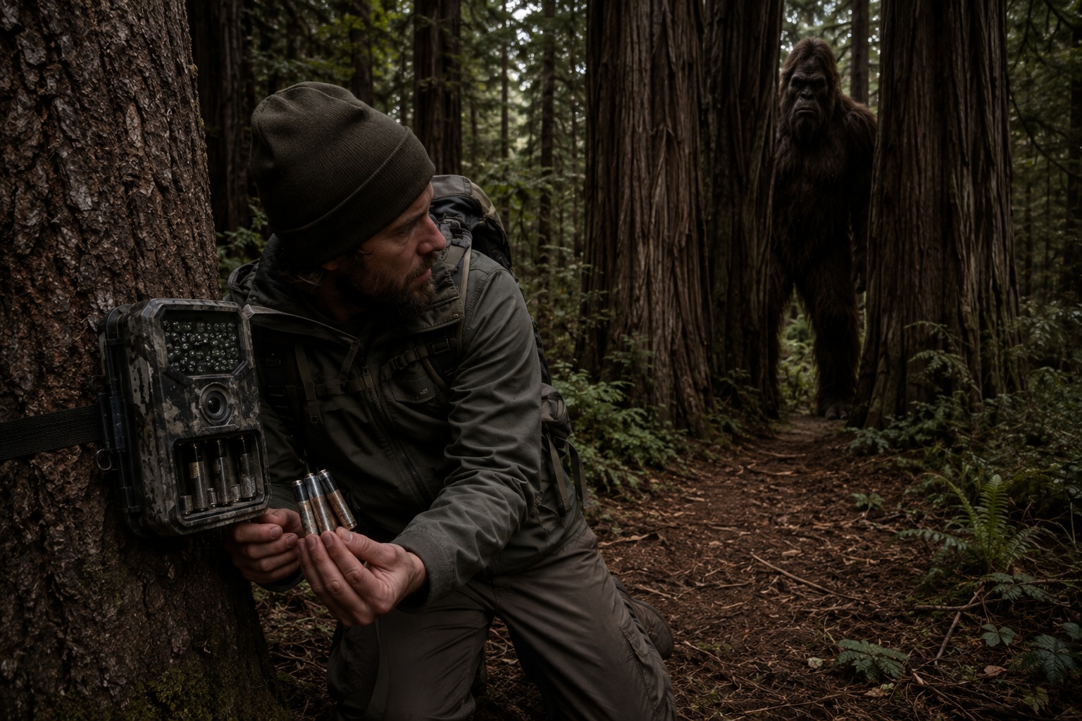 Editorial recreation of the Why Do Bigfoot Reports Mention Dead Trail-Camera Batteries? story, image 2.