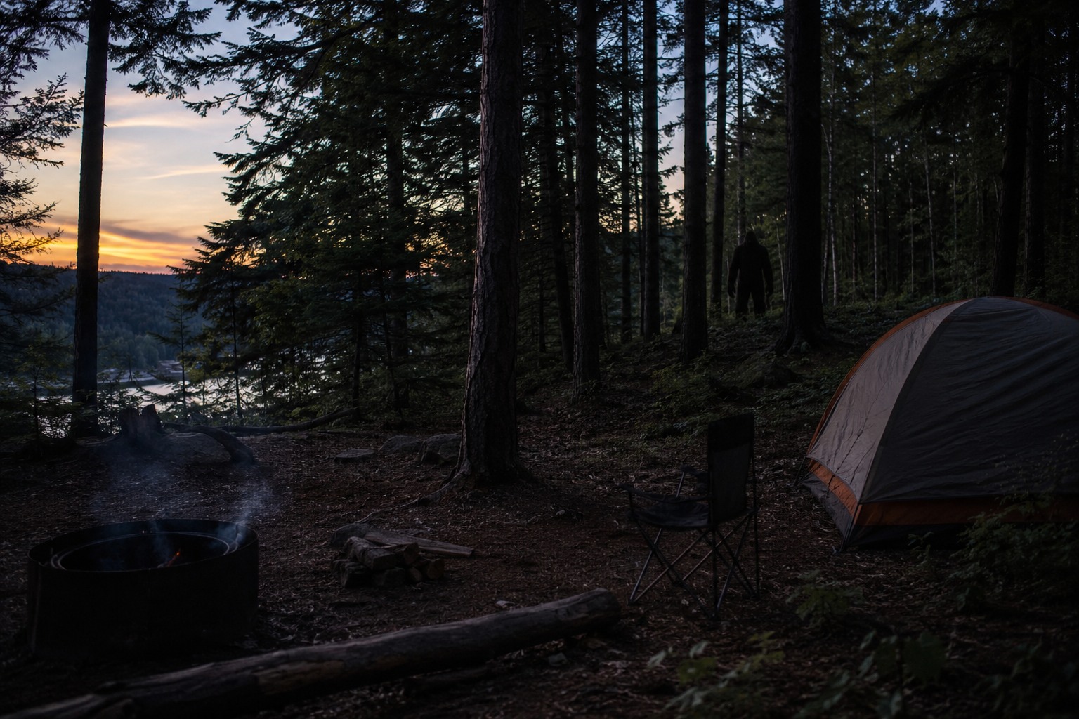 Editorial recreation for Why Do Bigfoot Witnesses Talk About Sudden Silence?, image 1.