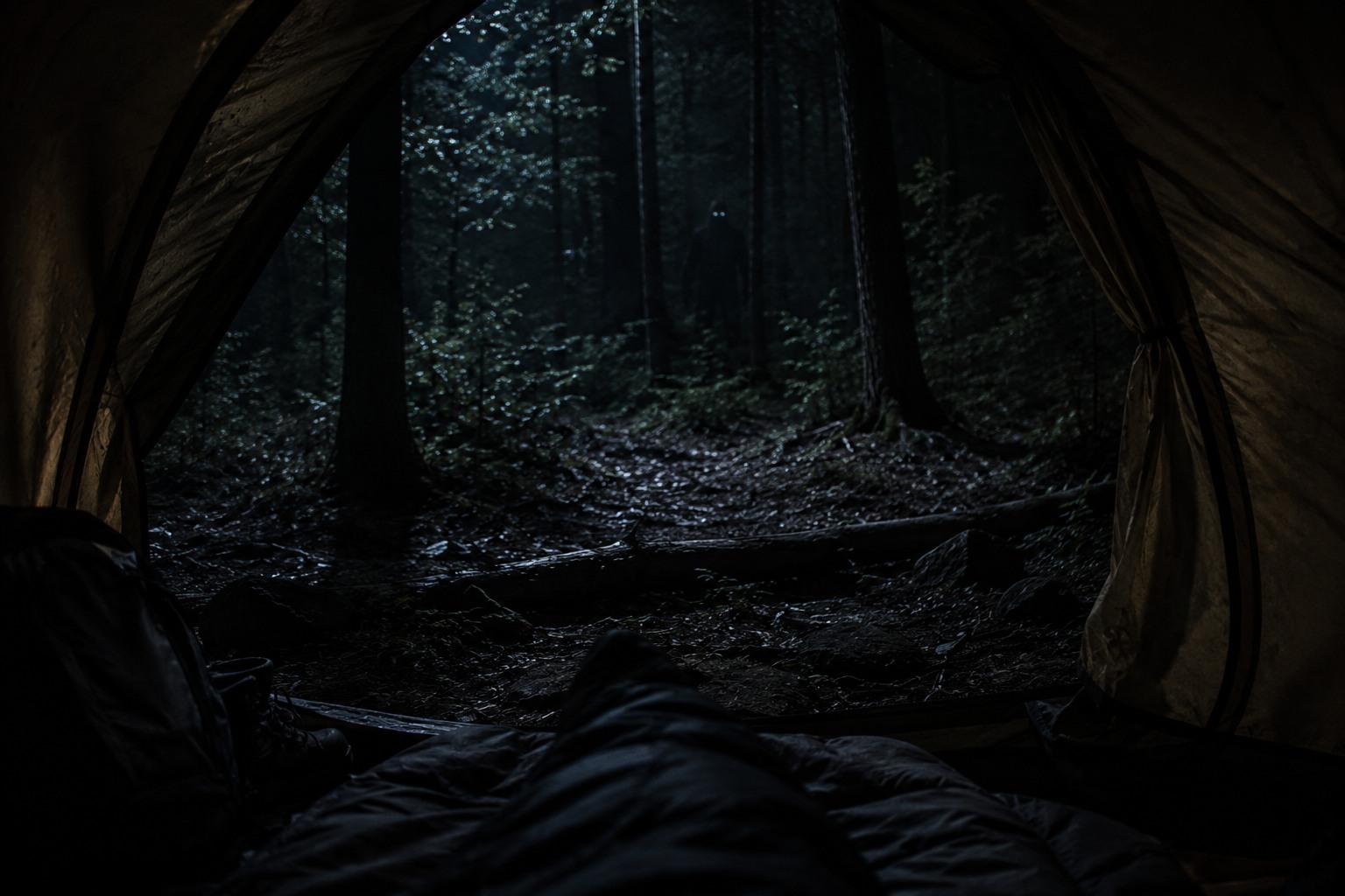 Editorial recreation for Why Do Bigfoot Witnesses Talk About Sudden Silence?, image 4.