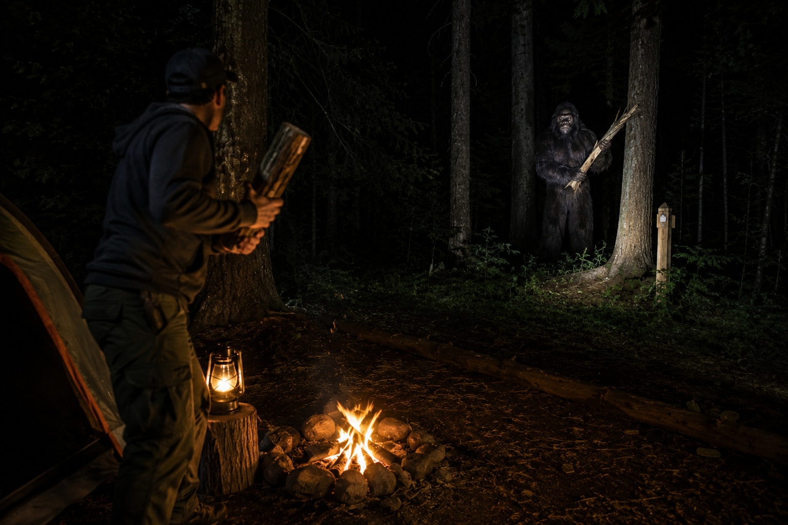 Editorial recreation for Why Do Campers Hear Wood Knocks In The Dark?, image 3.