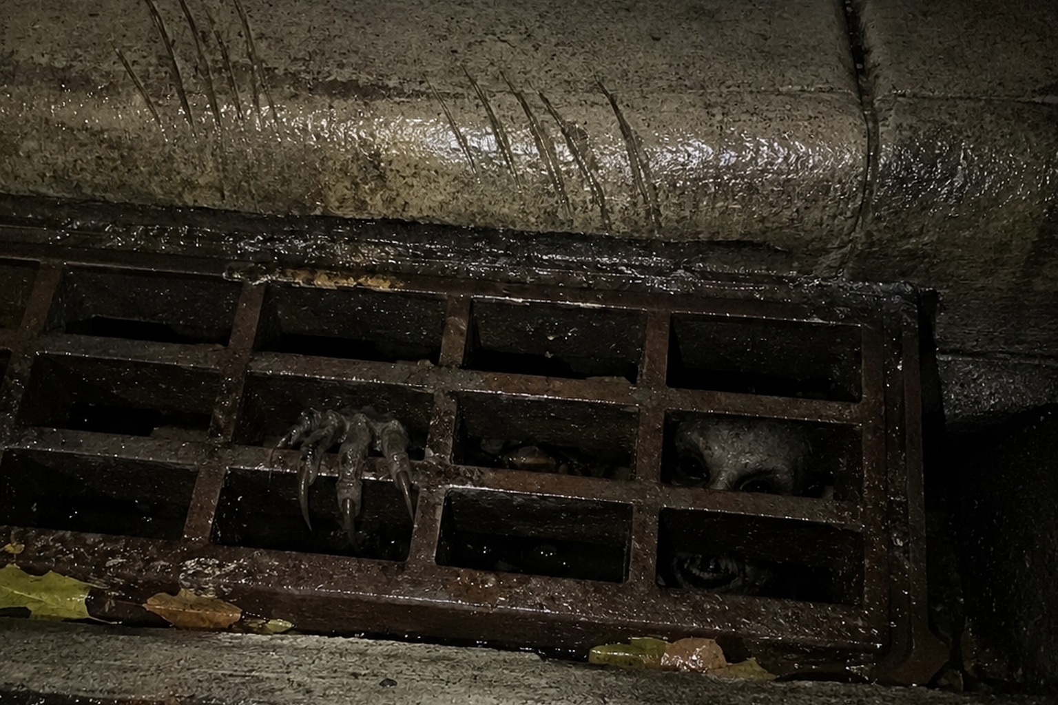 Editorial recreation of the Why Do Creature Stories Mention Claws Scraping Storm Drains? story, image 1.
