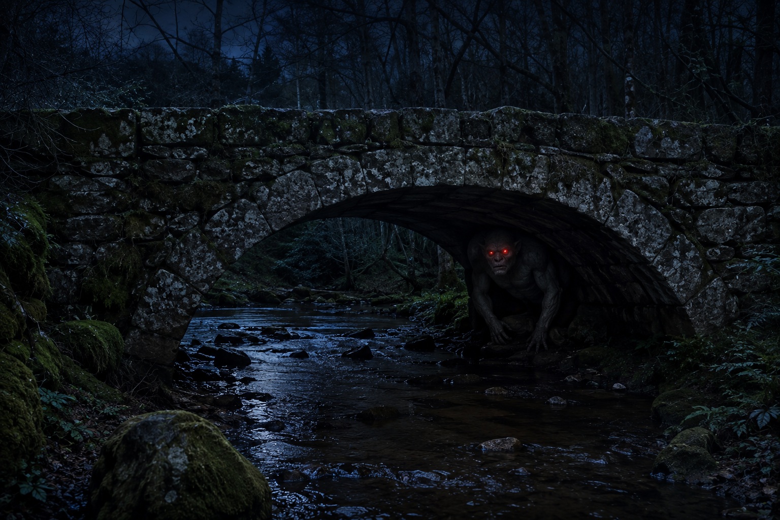 Editorial recreation of the Why Do Creature Stories Mention Red Eyes Under Bridges? story, image 2.