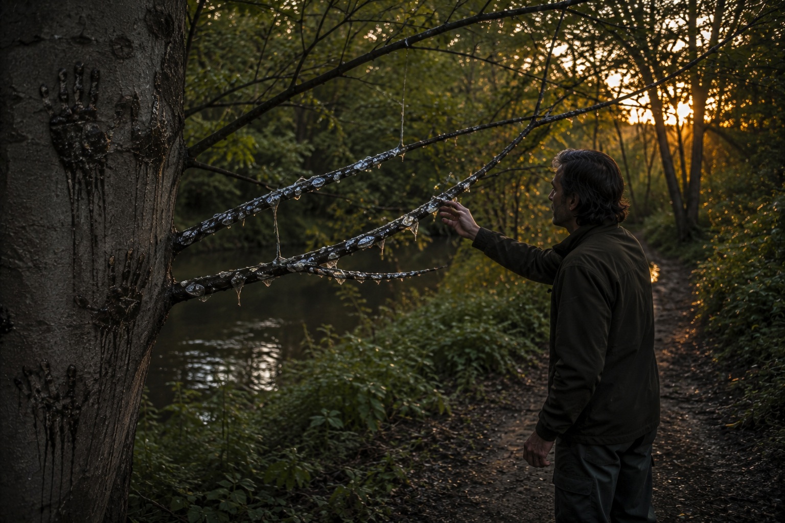 Editorial recreation of the Why Do Creek Creature Stories Leave Fish Scales On Low Branches? story, image 3.