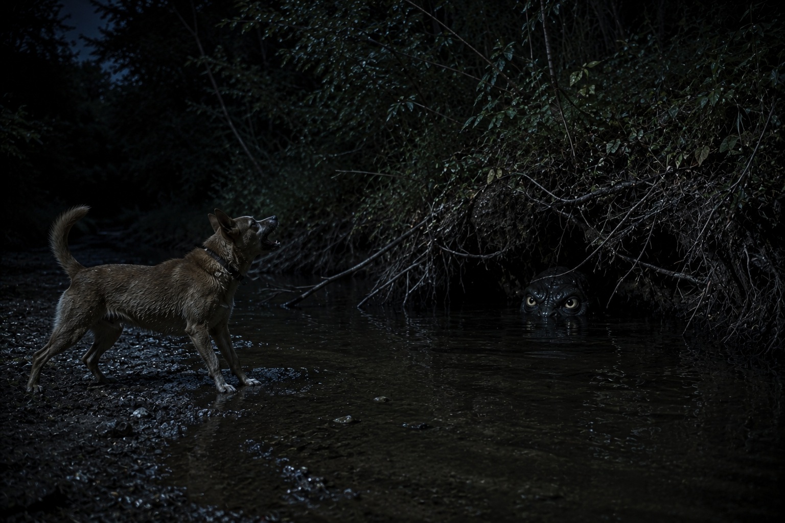 Editorial recreation of the Why Do Creek Creature Stories Leave Fish Scales On Low Branches? story, image 4.
