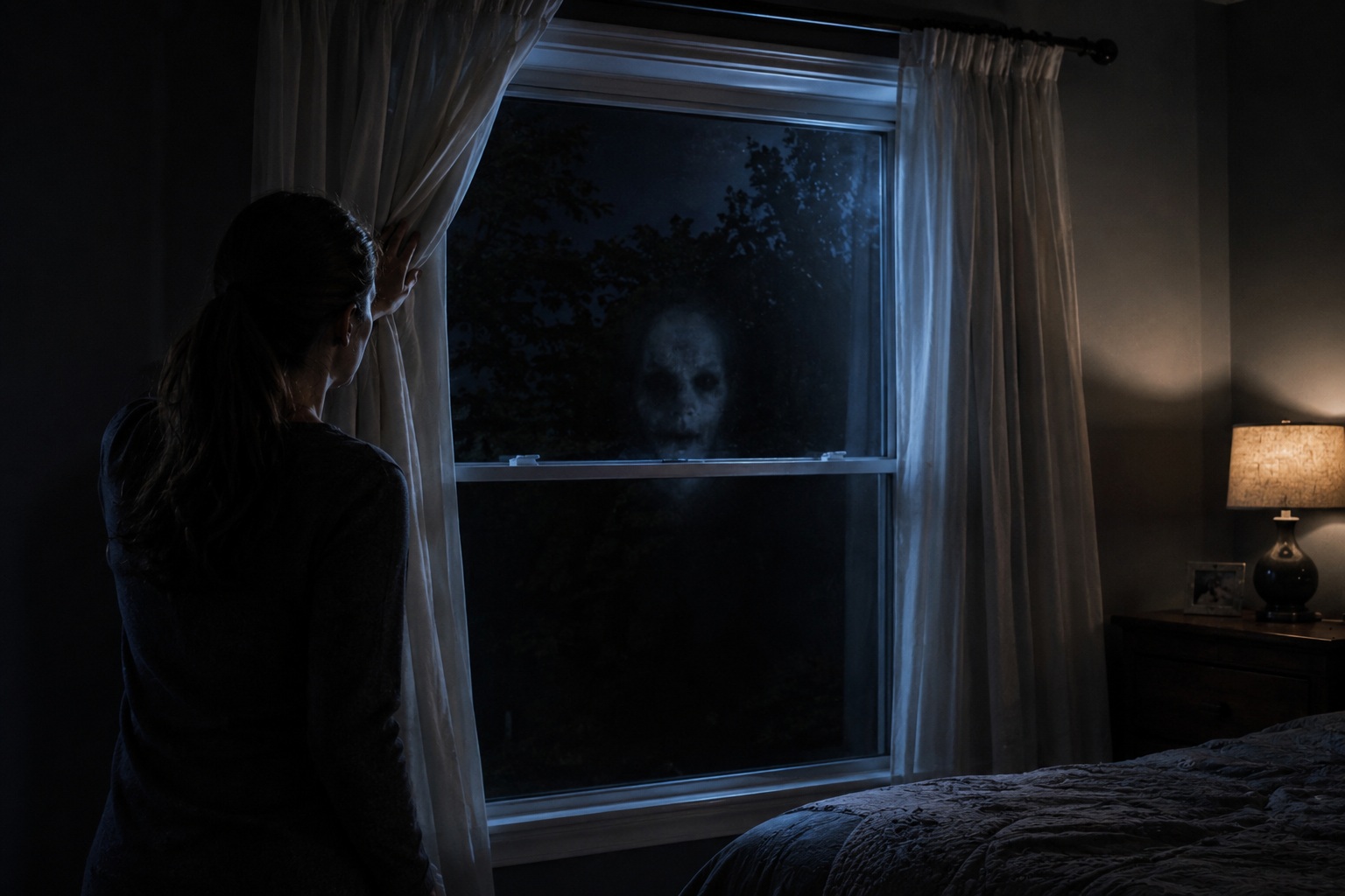 Editorial recreation of the Why Do Faces Appear In Dark Windows At Night? story, image 2.