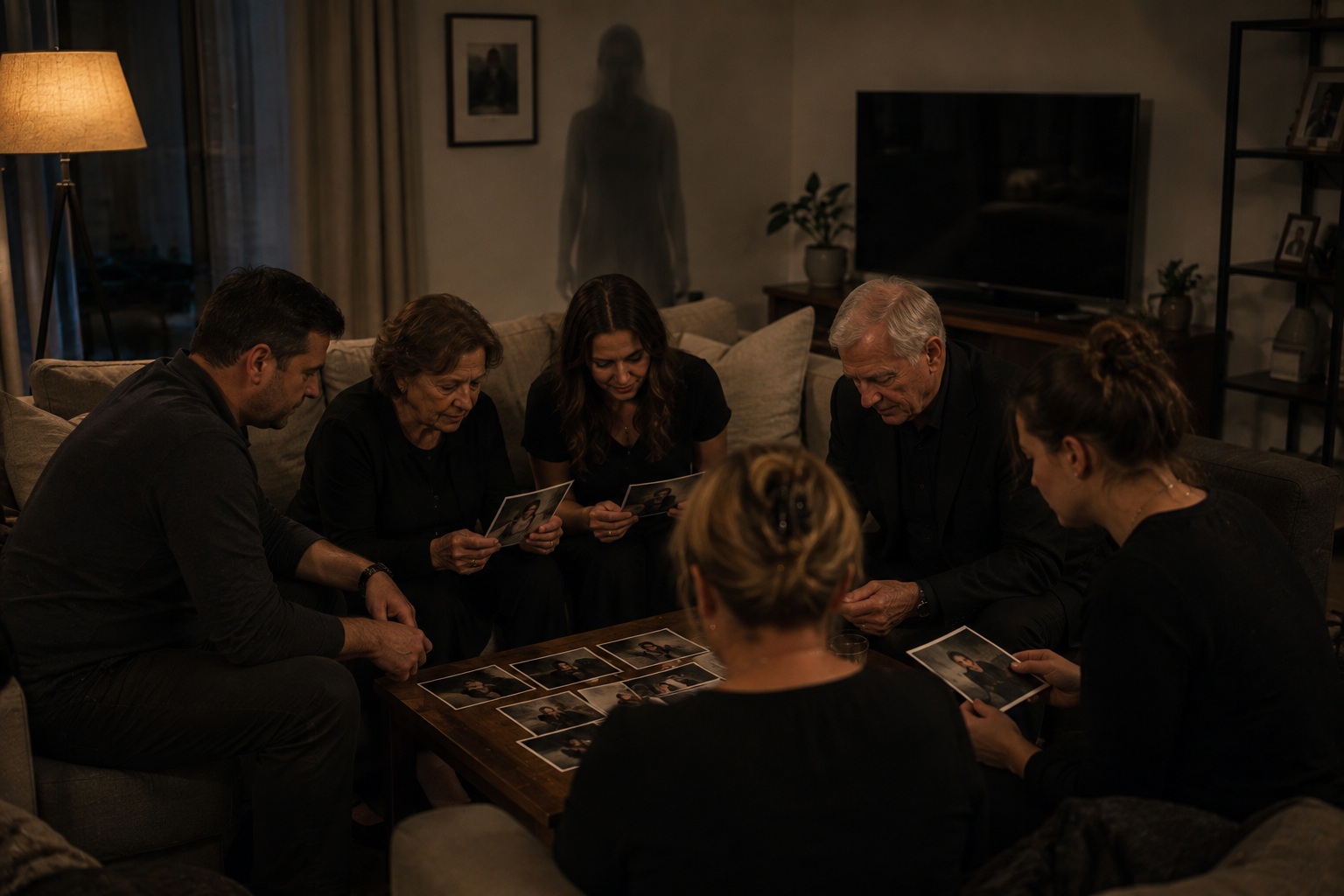 Editorial recreation of the Why Do Family Photos Show One Extra Person After A Funeral? story, image 4.