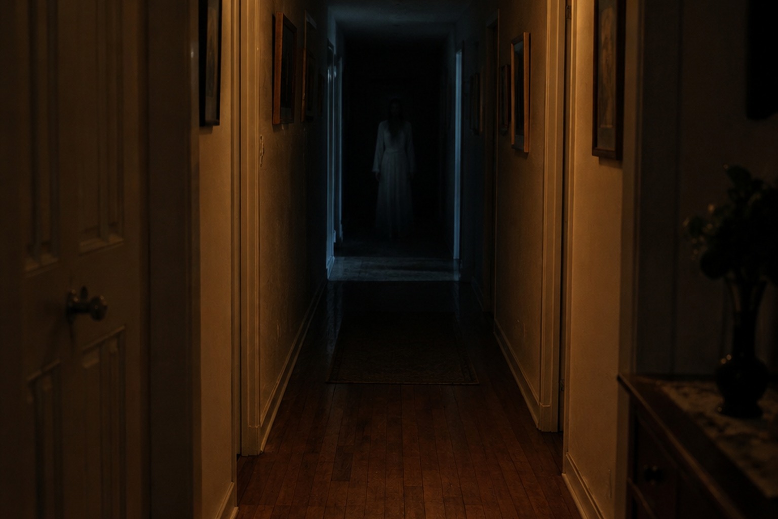 Editorial recreation for Why Do Hallway Lights Dim Before Apparitions?.