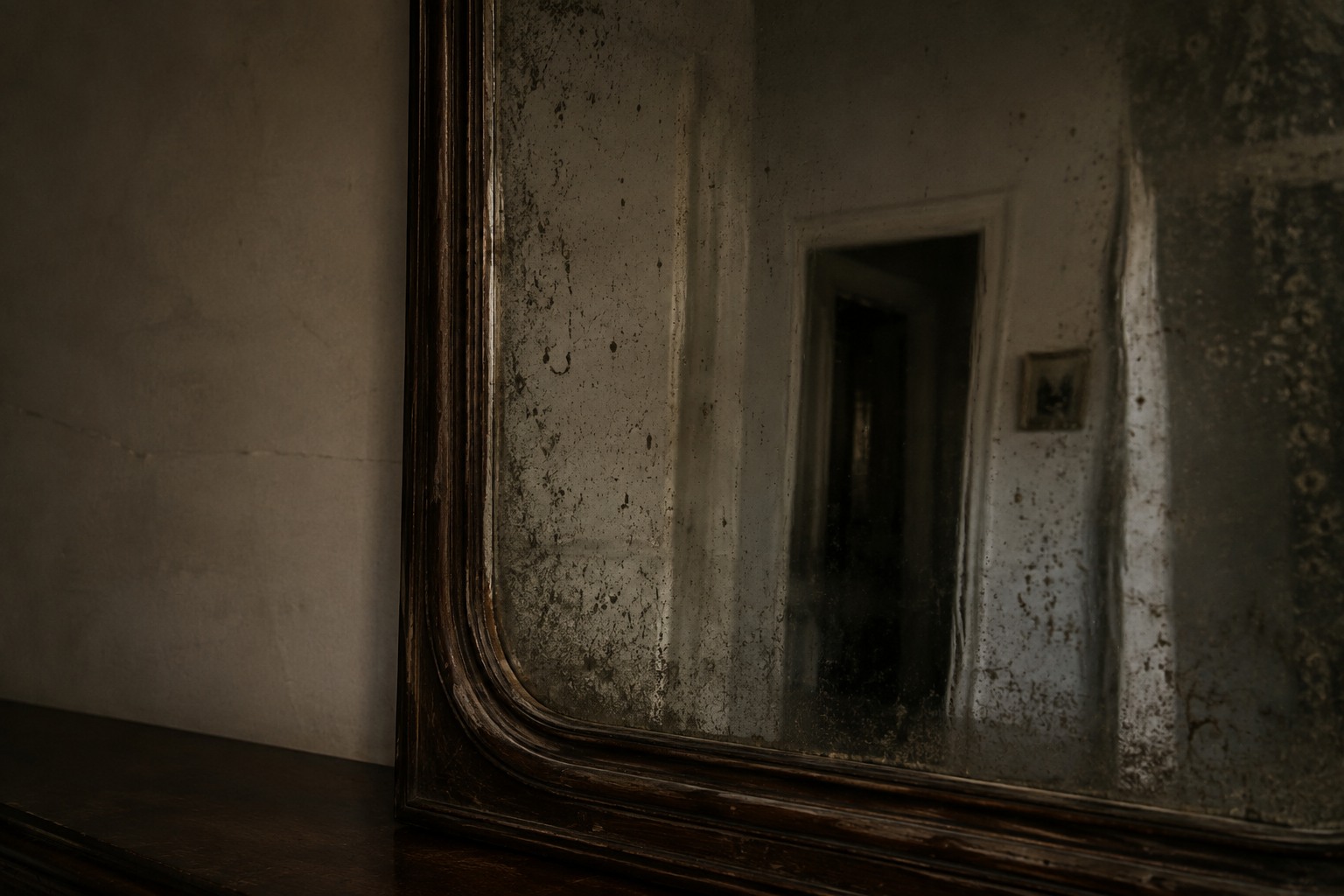 Editorial recreation for Why Do Mirrors Look Wrong In Dark Hallways?, image 2.