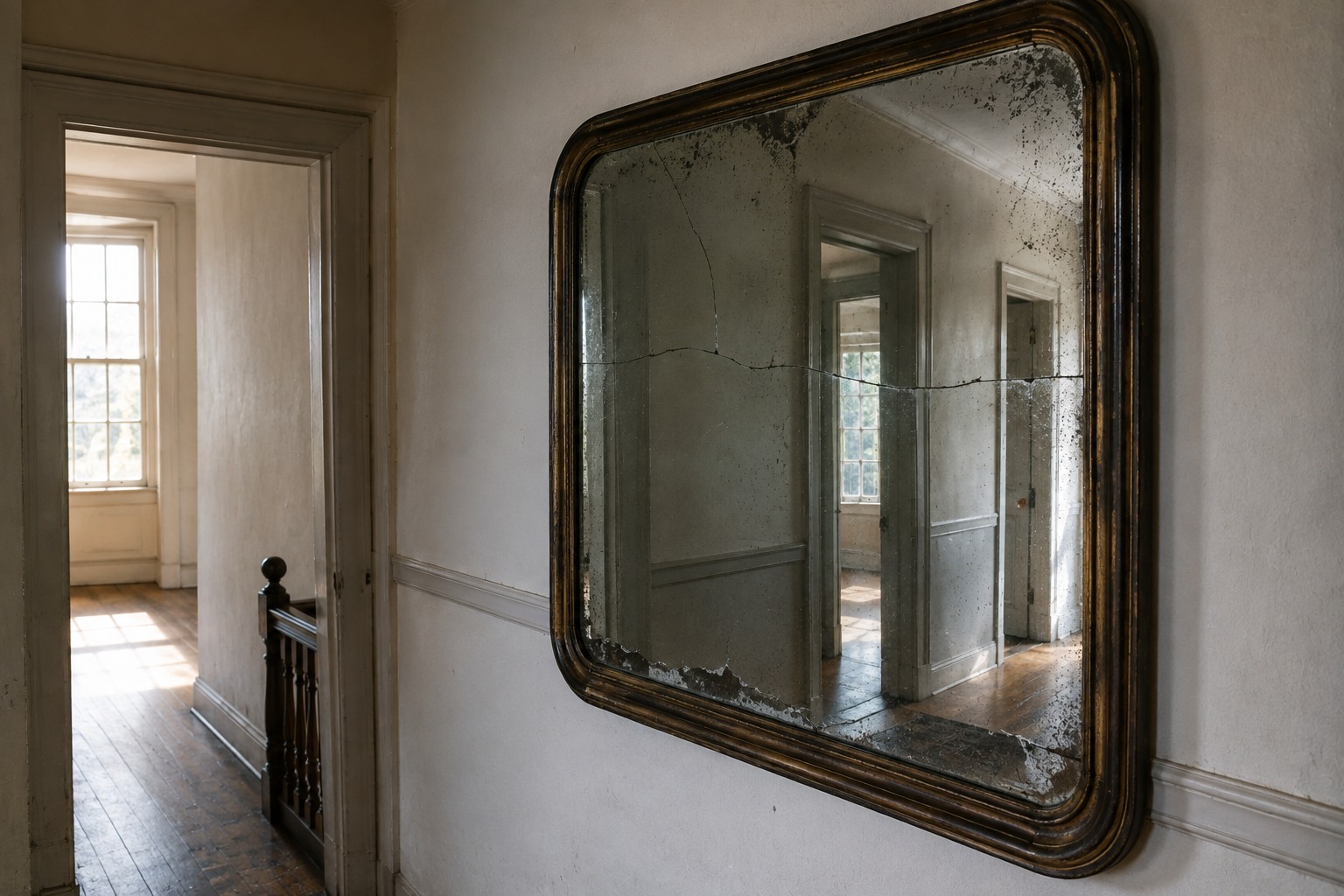 Editorial recreation for Why Do Mirrors Look Wrong In Dark Hallways?, image 4.