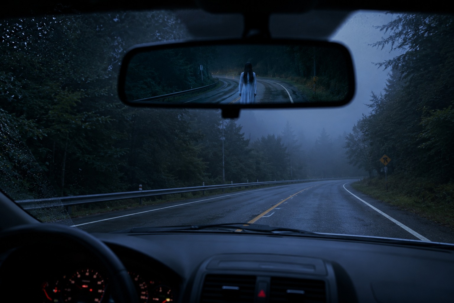 Editorial recreation for Why Do People See A Woman In White Beside Roads?, image 4.