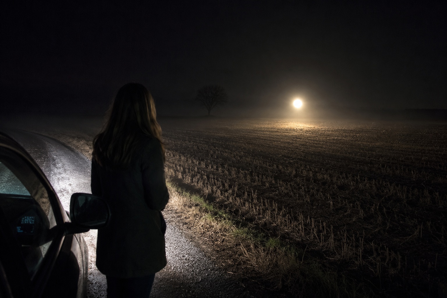 Editorial recreation for Why Do People See Glowing Orbs Over Fields At Night?, image 1.