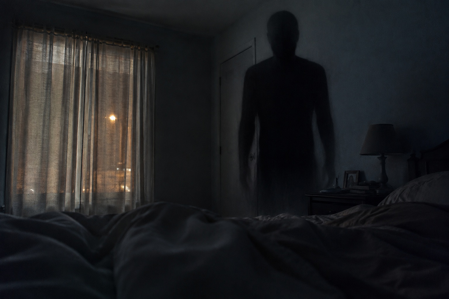 Editorial recreation for Why Do People Wake Up Seeing A Shadow Beside The Bed?, image 1.
