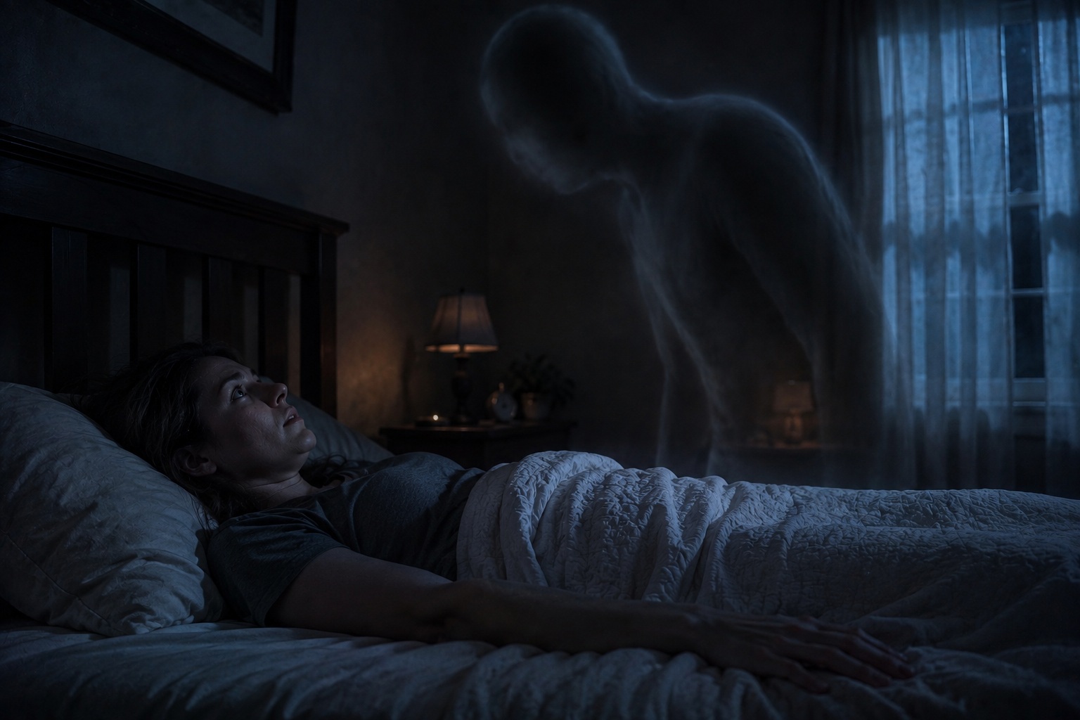 Editorial recreation for Why Do People Wake Up Seeing A Shadow Beside The Bed?, image 2.