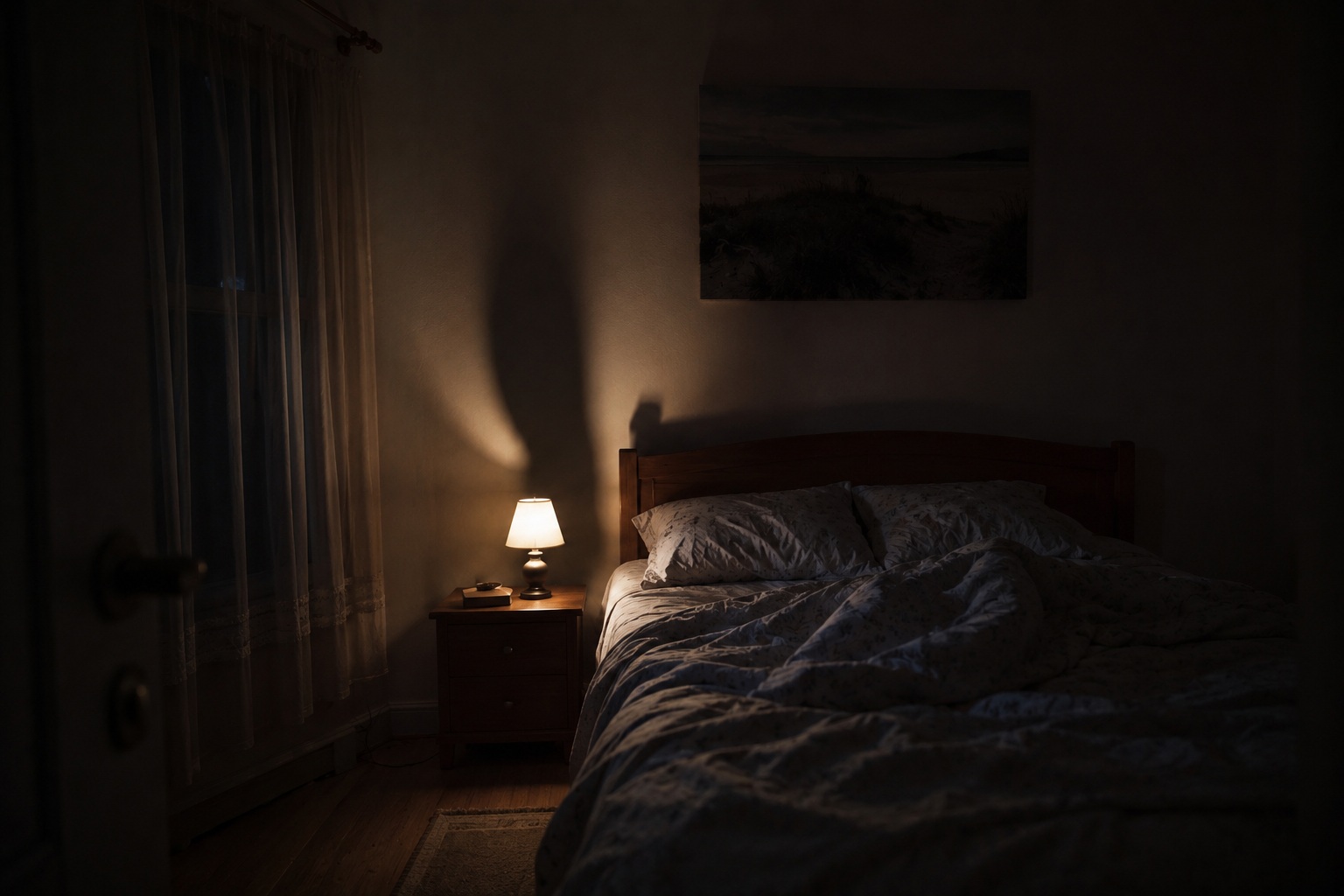 Editorial recreation for Why Do People Wake Up Seeing A Shadow Beside The Bed?, image 3.