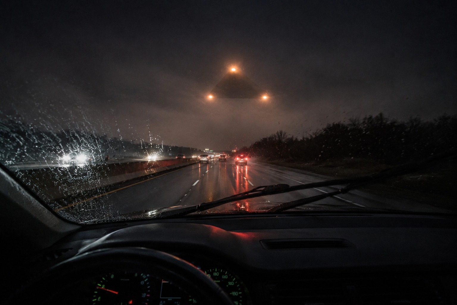 Editorial recreation for Why Do Triangle UFO Reports Mention Three Lights?, image 3.