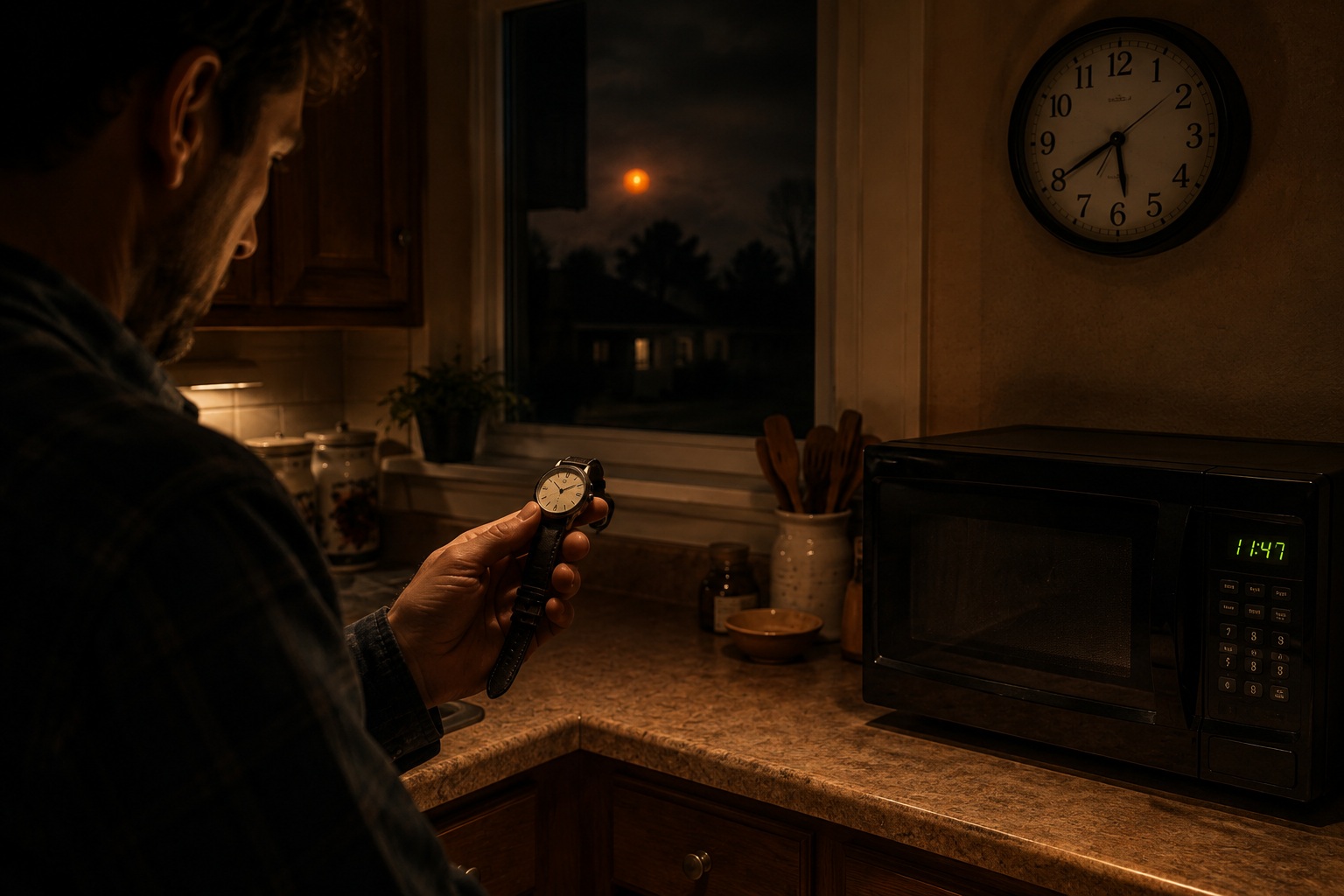 Editorial recreation of the Why Do UFO Witnesses Find Their Watches Stopped After Orange Orbs? story, image 2.